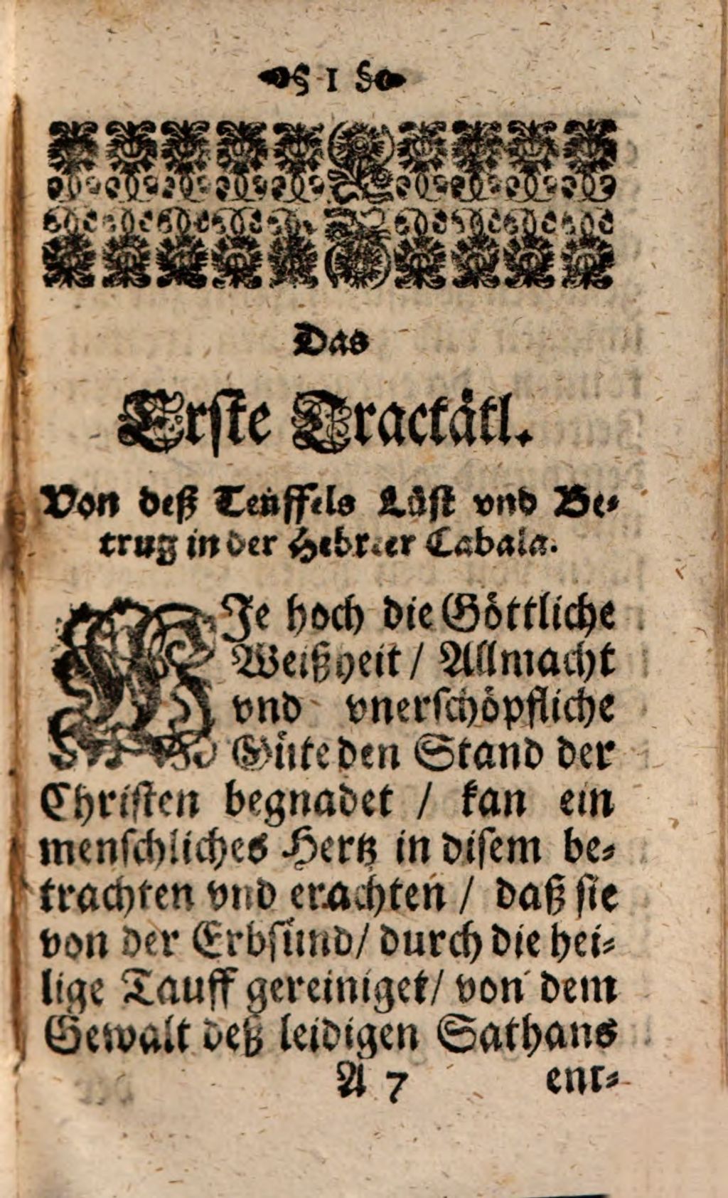 Cover of Adami à Lebenwaldt, Philosophi & Medici, Comitis Palatini & Poëtae Laureati Caesarei, Notarij Apostolici Publici ... Tractätel, Von deß Teuffels List und Betrug .... 1, Von deß Teuffels List und Betrug In der Hebreer Cabala