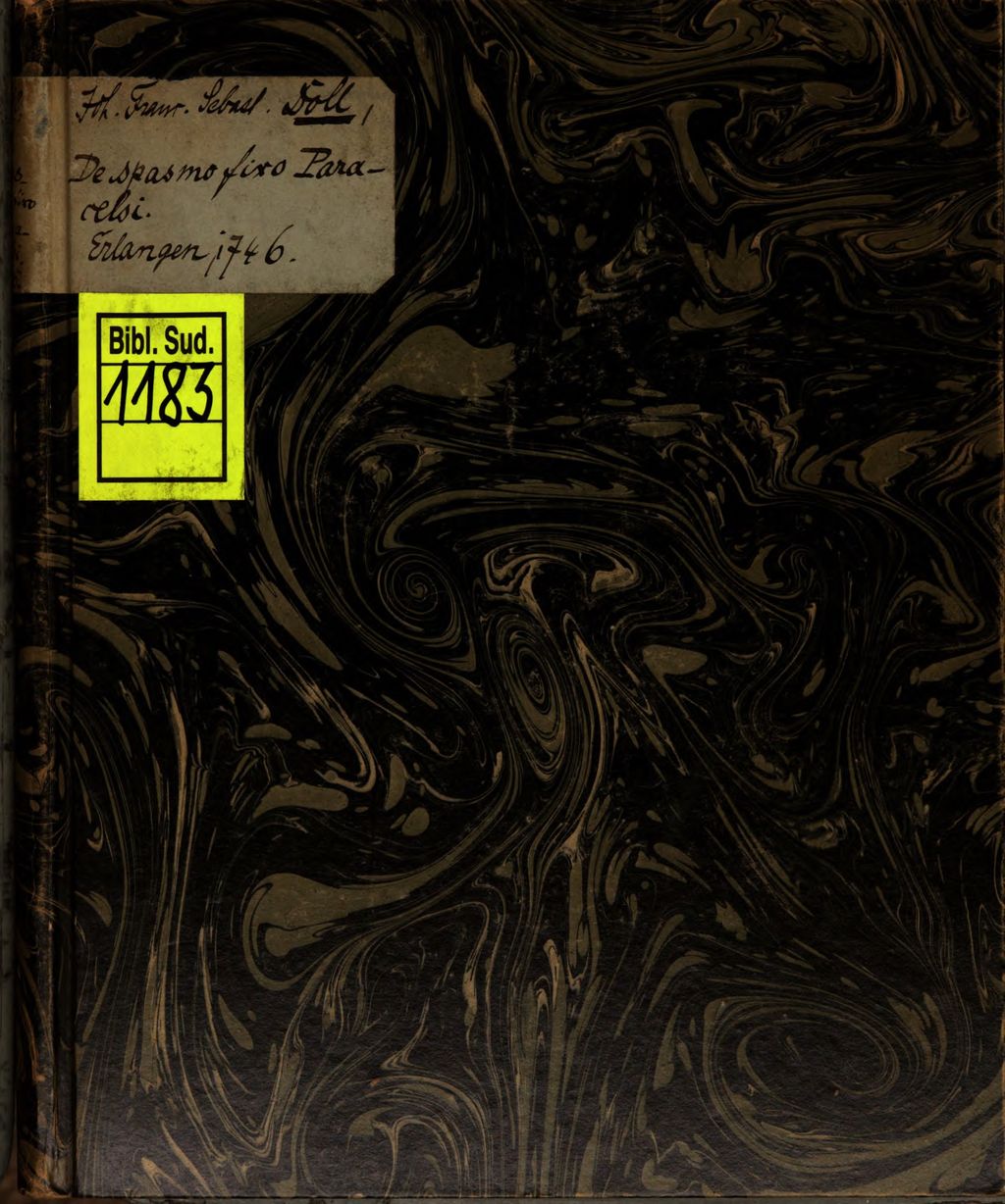 Cover of Dissertatio Inavgvralis Medica De Spasmo Fixo Paracelsi