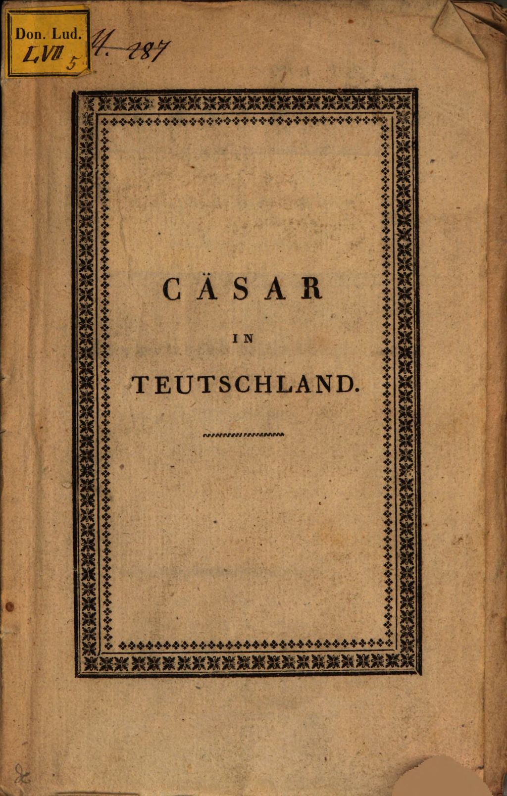 Cover of Cäsar in Teutschland