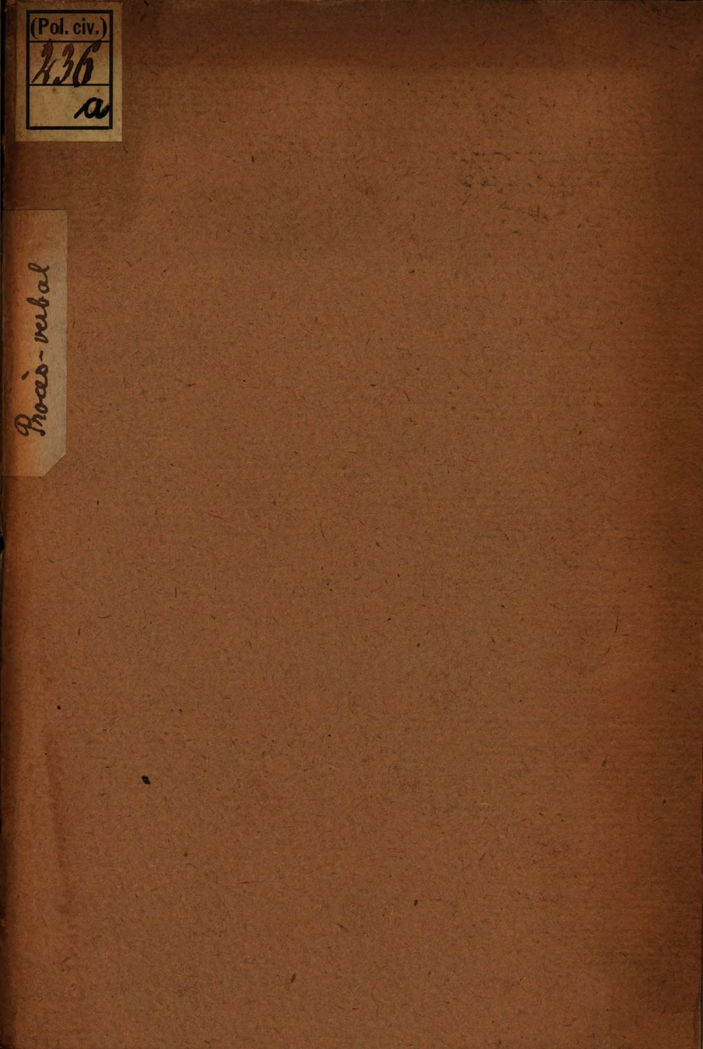 Cover of Procès-verbal de la séance du 22. février 1864