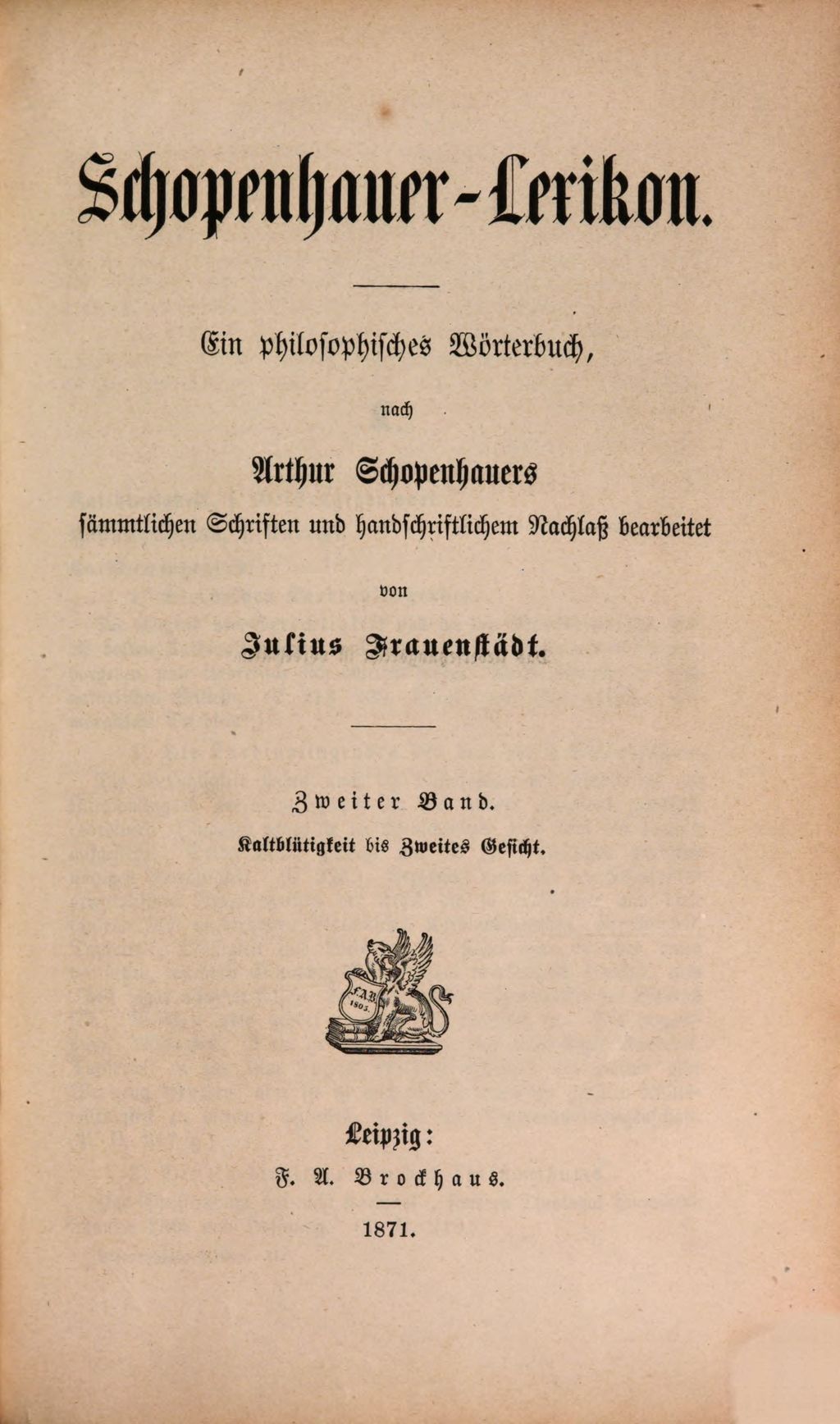 Cover of Schopenhauer-Lexikon
