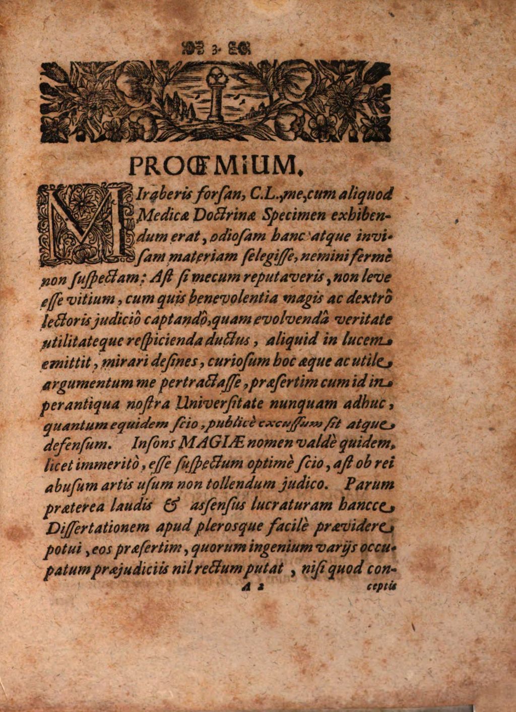 Cover of Dissertatio inauguralis physico-medica, de magia naturali, eiusque usu medico ad magice et magica curandum