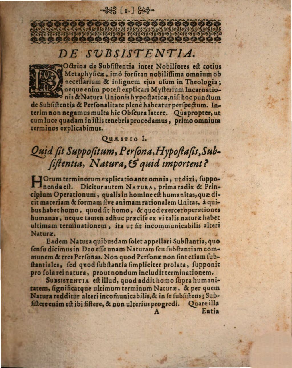 Cover of Diatribe metaphysica de subsistentia et personalitate cum usu theologico