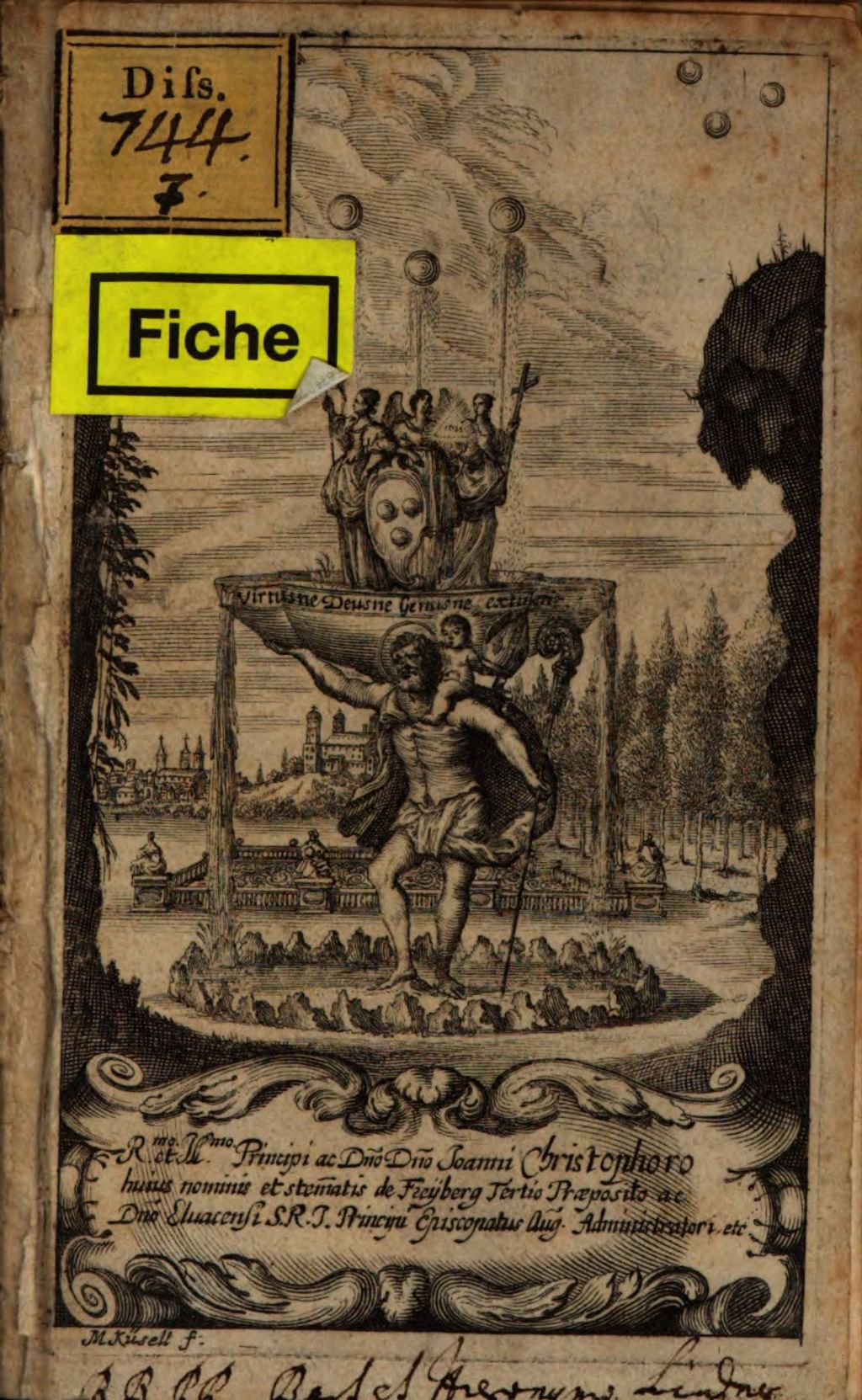 Cover of Dispvtatio Physica De Principijs Physicis Corporis naturalis, Causis, & Magia