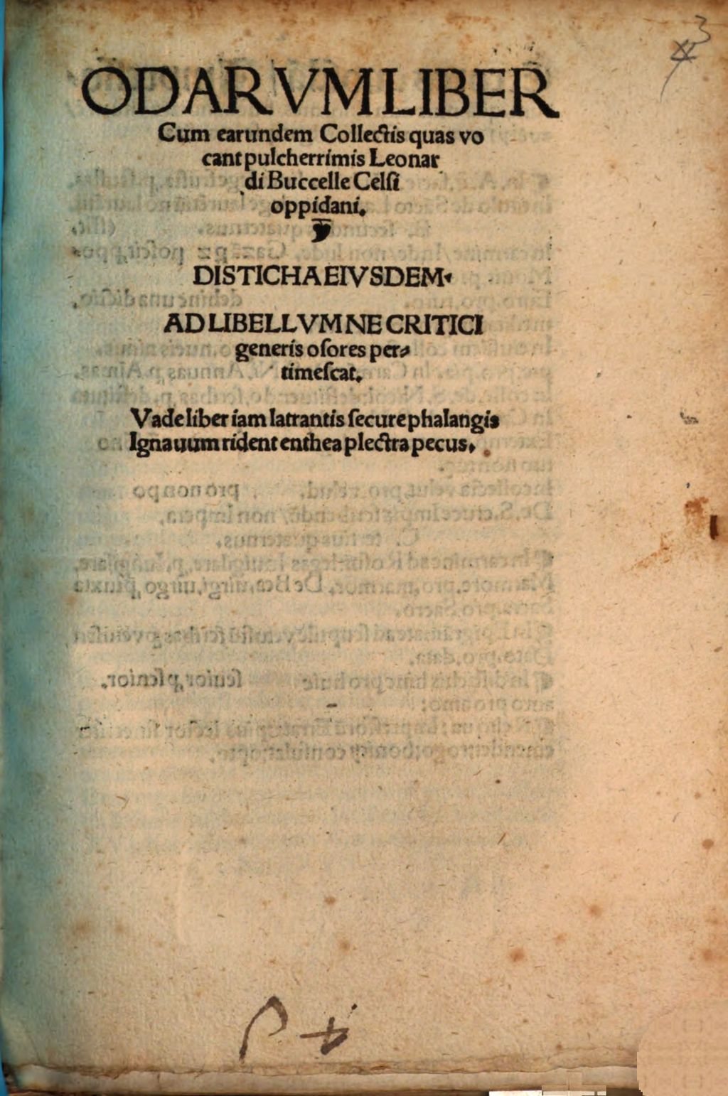 Cover of Odarum liber