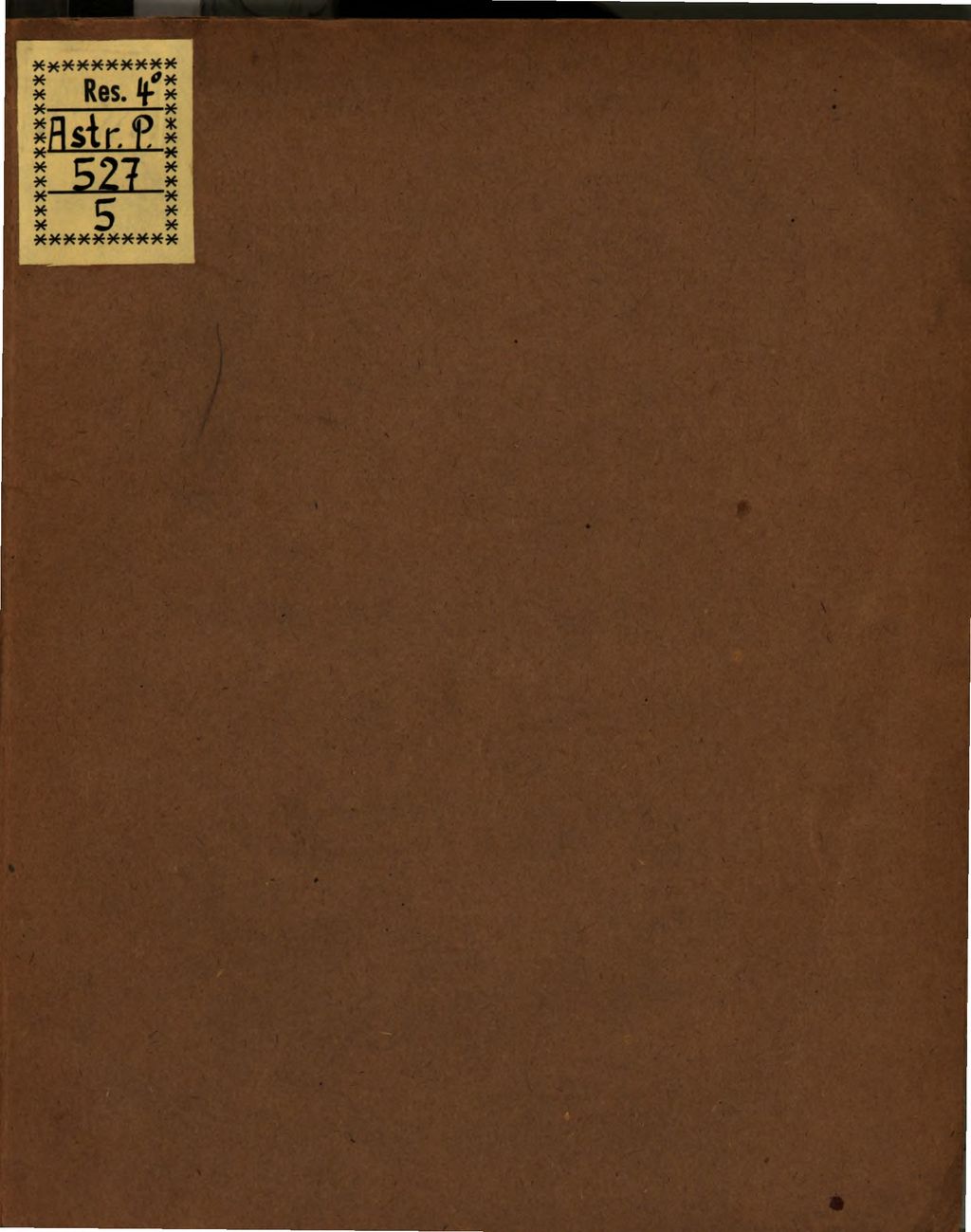 Cover of Fama Syderea Nova