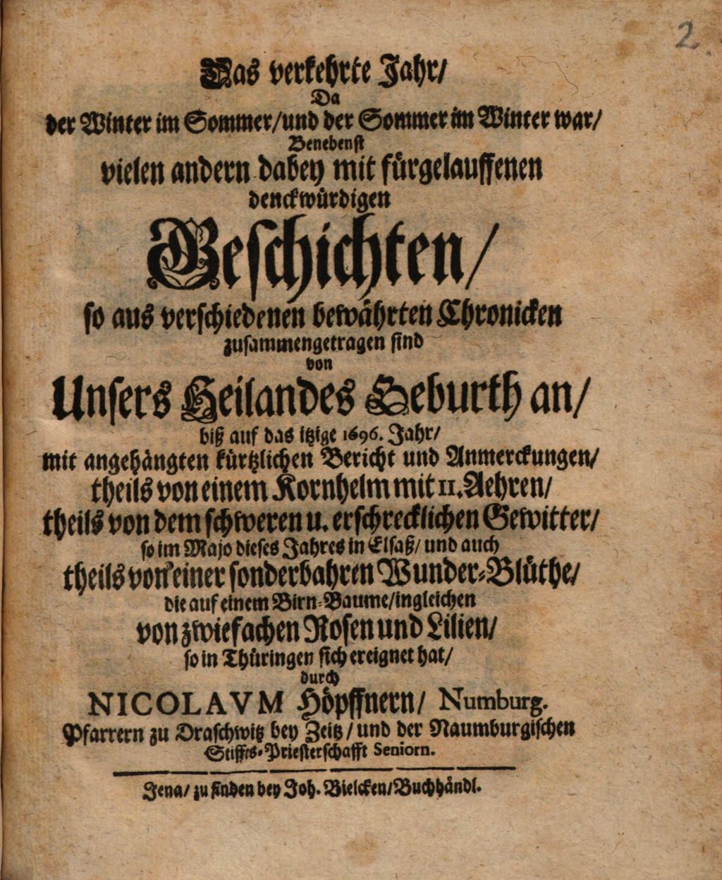 Cover of Das verkehrte Jahr, da der Winter im Sommer, und der Sommer im Winter war