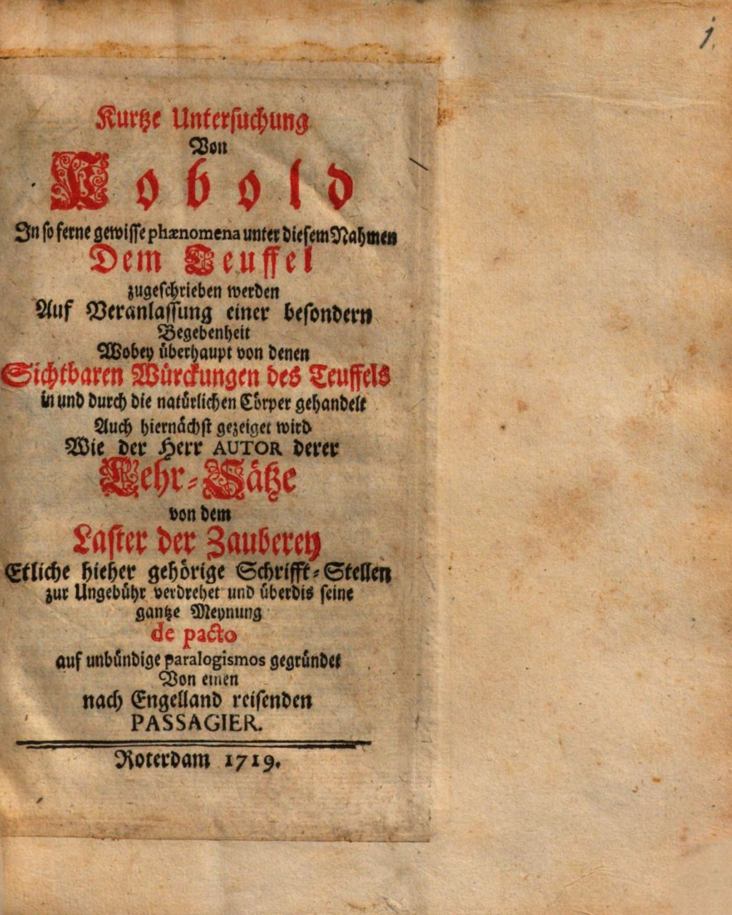 Cover of Kurze Untersuchung vom Kobold