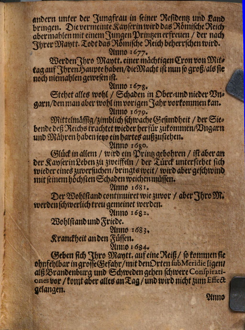 Cover of Prognostica, welche der Röm. Kayserl. Maytt. Weyl. Ludwig Heinrich Lutz, Herrn Cammermeisters Lutzens zu Barreith Sohn, so sich von Jugend auff in diesen Studio geübet und wunderliche Proben gethan hat, destwegen Ihro Maytt. Hoff- und Leib-Medicus worden, Anno 1669 allerunterthänigst übergeben