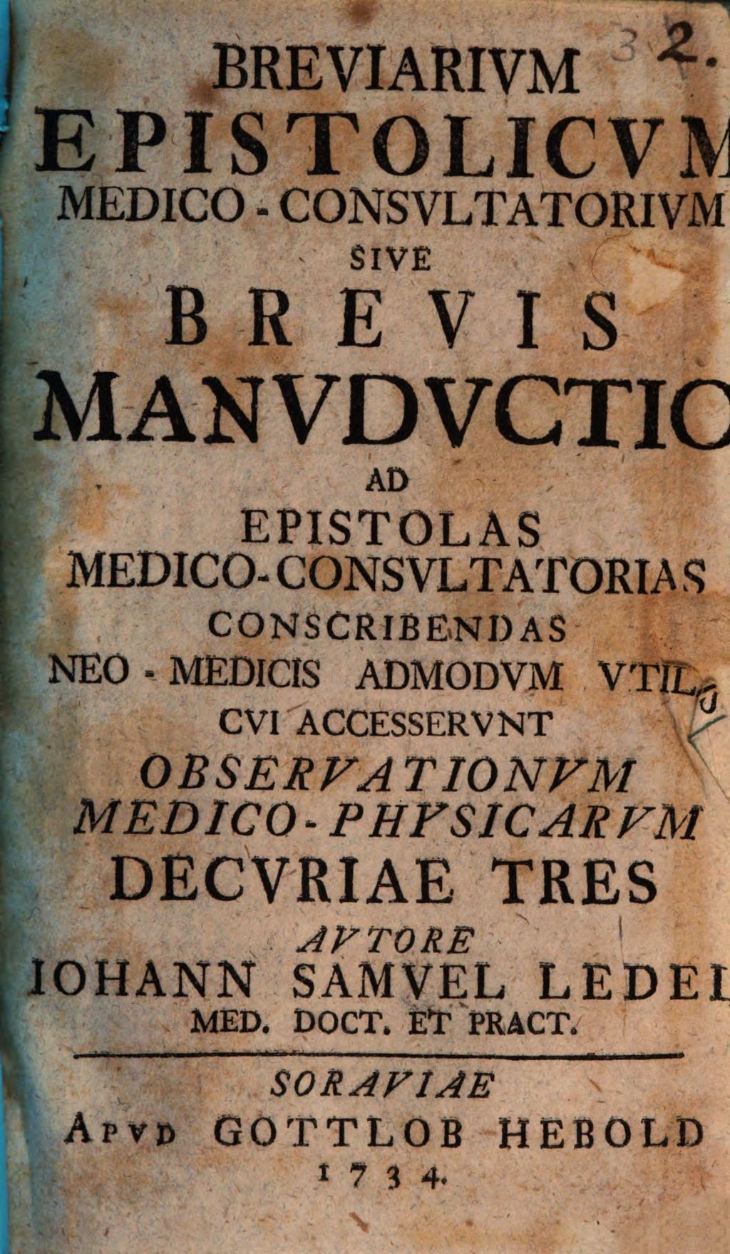 Cover of Breviarivm Epistolicvm Medico-Consvltatorivm Sive Brevis Manvdvctio