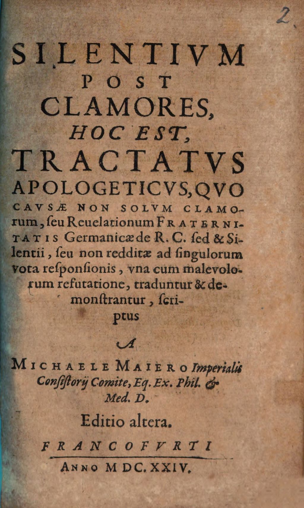 Cover of Silentium Post Clamores, Hoc Est, Tractatus Apologeticus