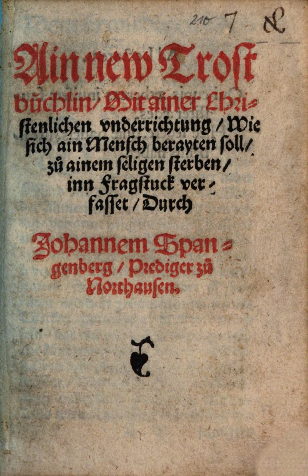 Cover of Ain new Trostbüchlin
