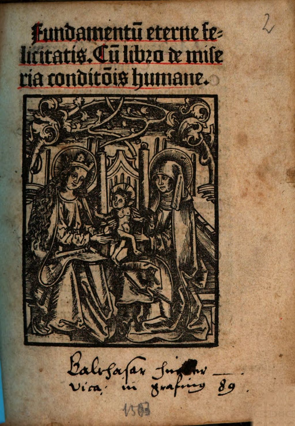 Cover of Fundamentum eterne felicitatis