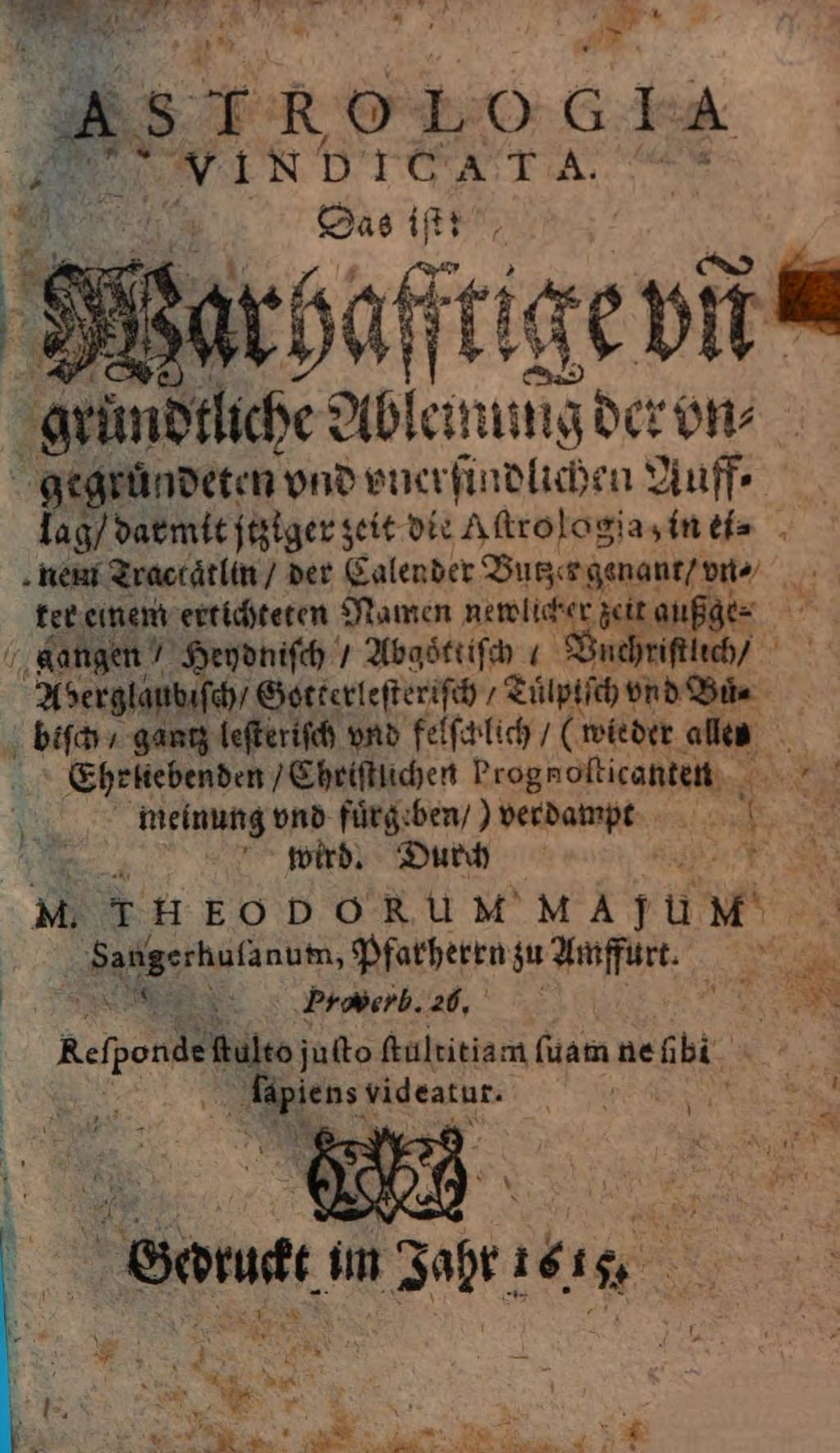 Cover of Astrologia vindicata