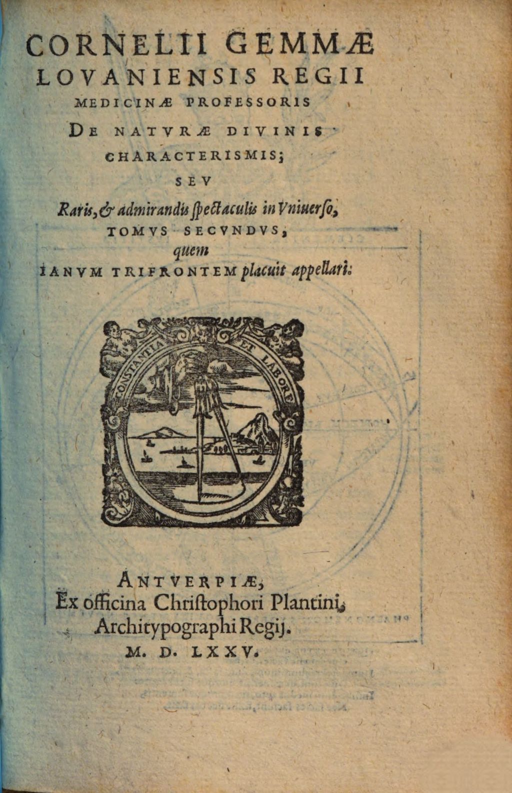 Cover of De naturae divinis characterismis