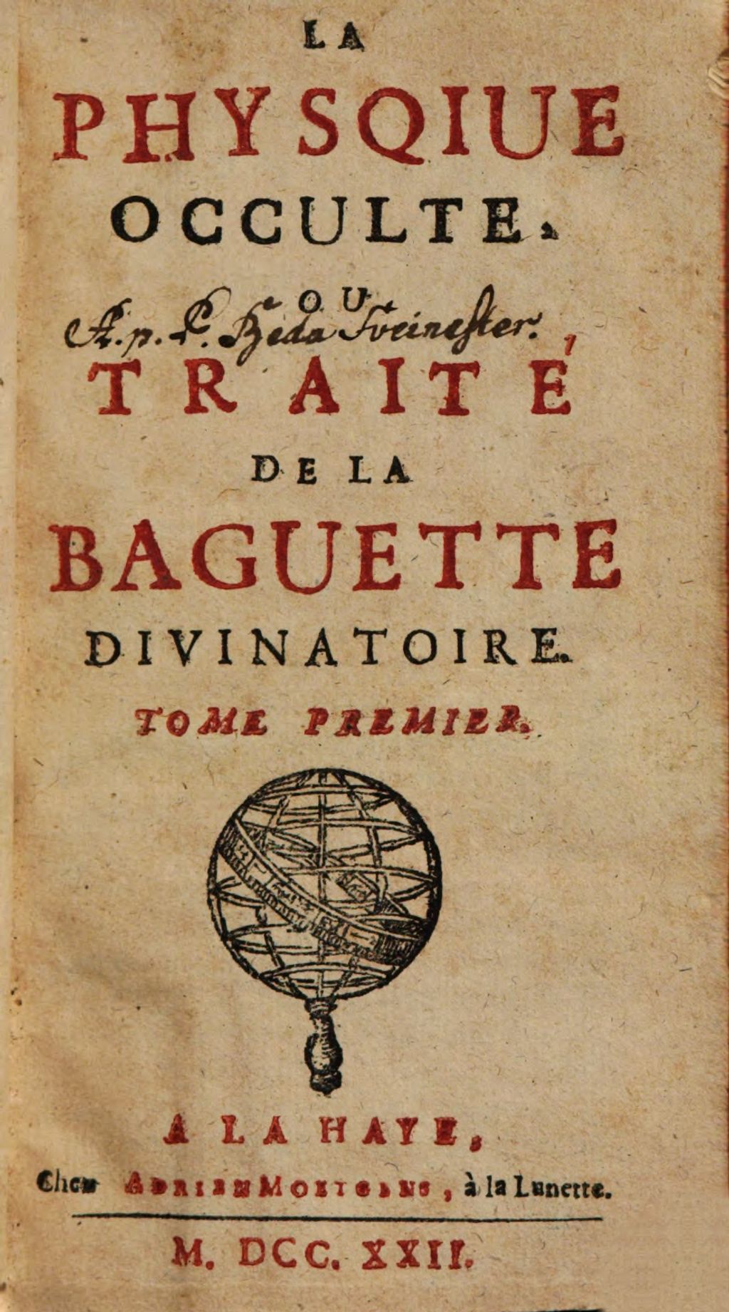 Cover of La Physique Occulte, Ou Traité De La Baguette Divinatoire. 1