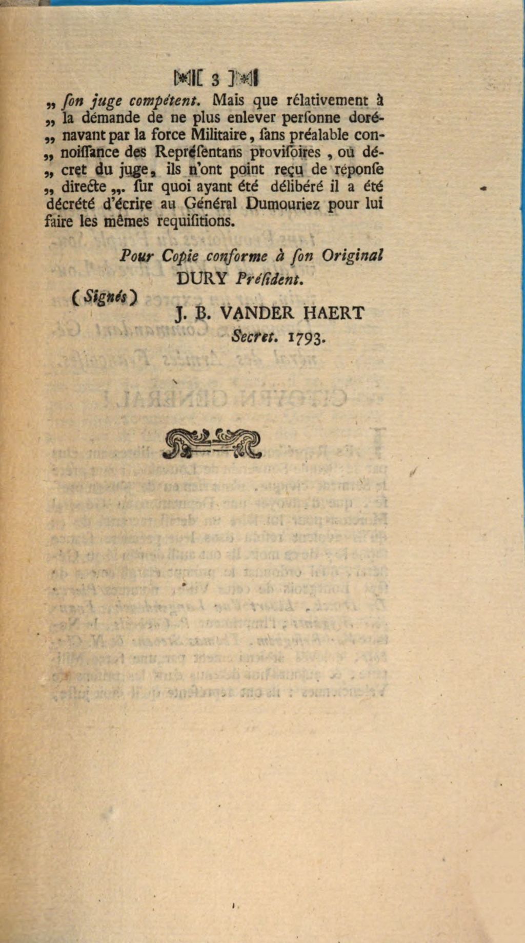 Cover of Extrait Par translat du Proces Verbal de la séance Representans Provisoires du Peuple Souverain de la Ville Libre de Louvain, du 7 xbre 1792, l'An Ier de la Republique Belgique