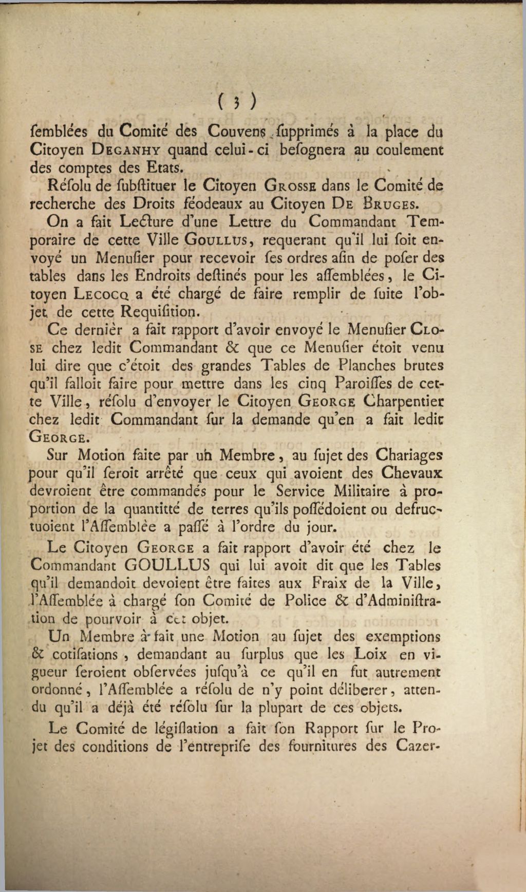 Cover of Précis Du Protocole aux Procès verbaux des Séance des Représentans provisoires du Peuple Souverain du Pays de Namur. Du 16 Janvier 1793. L'an 2me de la Liberte Belgique. L'ouverture de la Séance s'est faite à neuf heures & demi du Matin