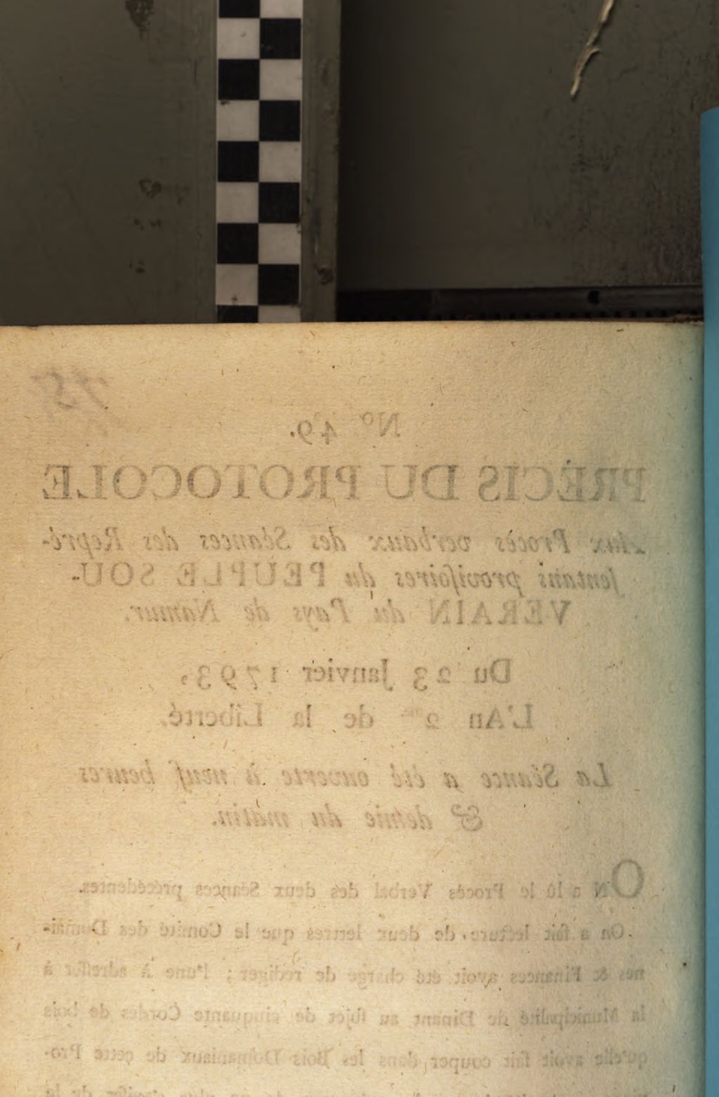 Cover of Précis Du Protocole Aux Procès verbaux des Séance des Représentans provisoires du Peuple Souverain du Pays de Namur. Du 23 Janvier 1793, L'An 2me de la Liberté. La Séance a été ouverte à neuf heures & demie du matin