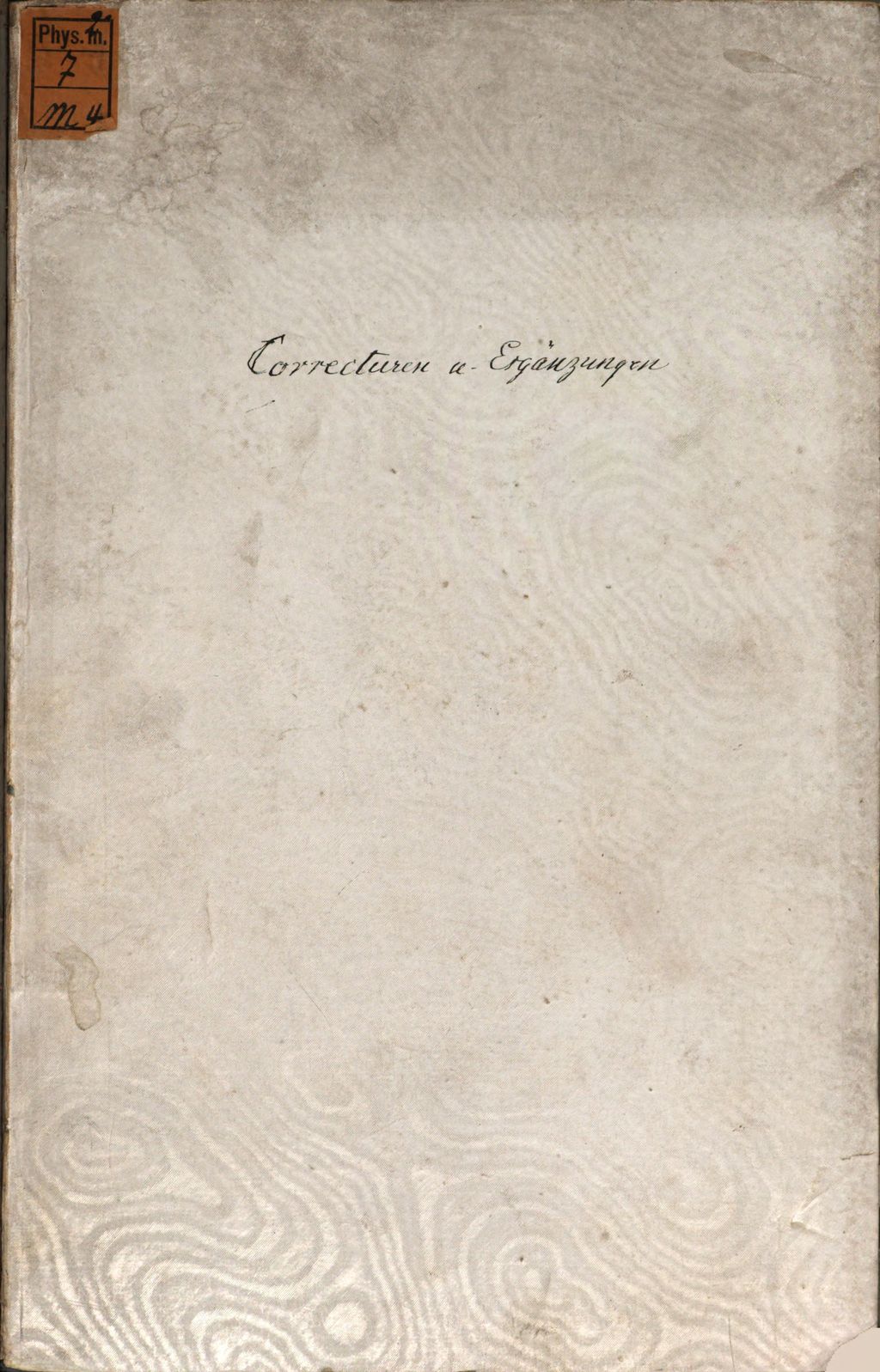 Cover of Gespräche der Geister des Jenseits mit den Geistern in Körper auf Erden das den Stolzen eine Thorheit, den Demüthigen aber als Leiter dient. [4], Correcturen und Ergänzungen