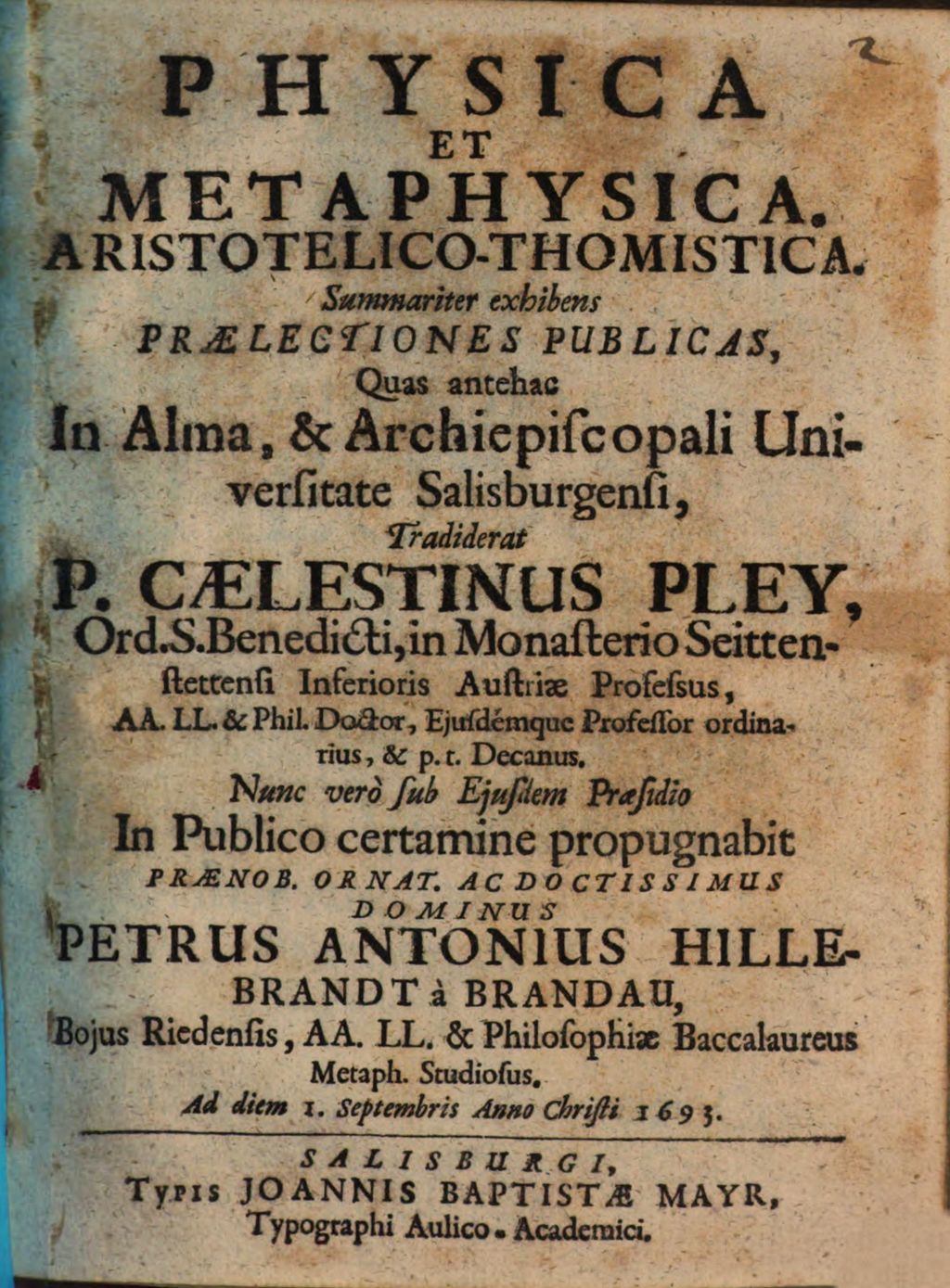 Cover of Physica et metaphysica aristotelico-thomistica