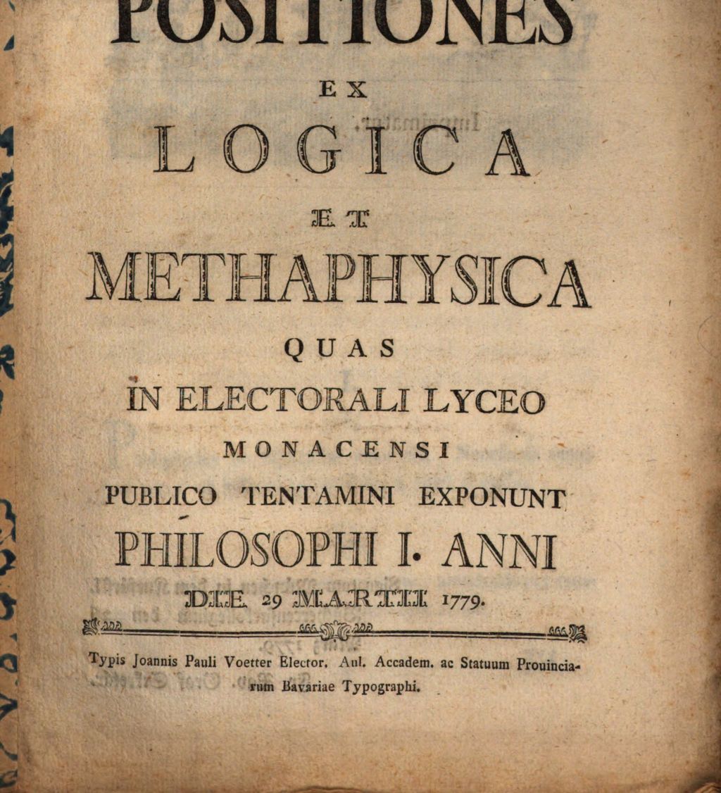 Cover of Positiones Ex Logica Et Metaphysica