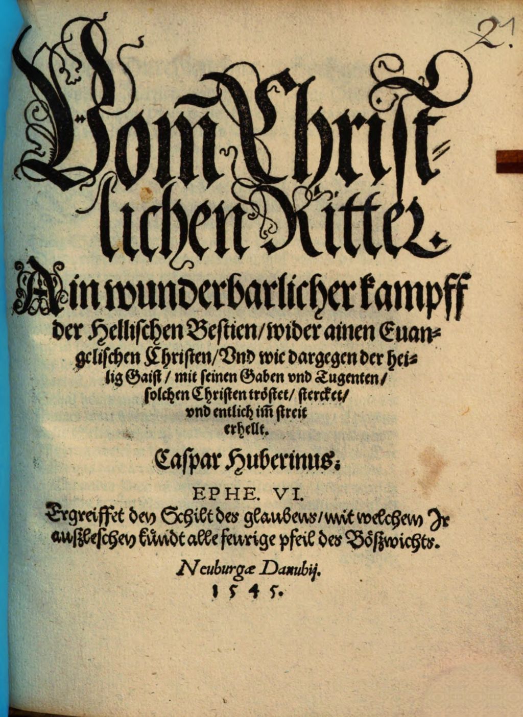 Cover of Vom[m] Christlichen Ritter