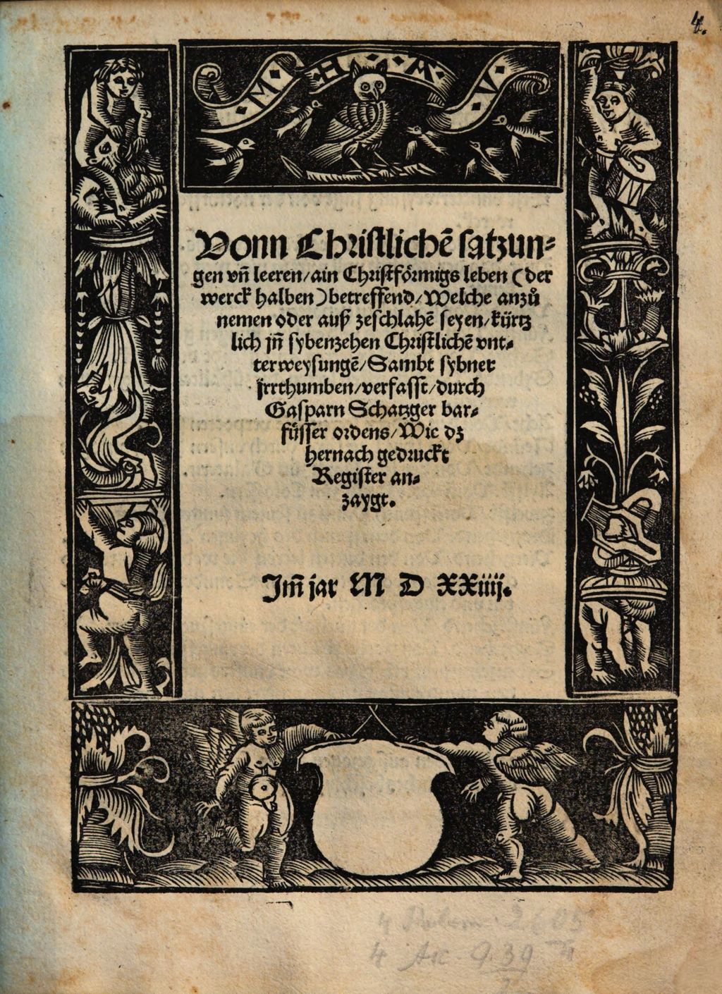 Cover of Vonn Christliche[n] satzungen vn[d] leeren, ain Christförmigs leben (der werck halben) betreffend