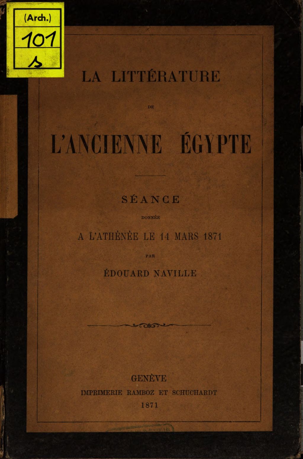Cover of La littérature de l'ancienne Égypte