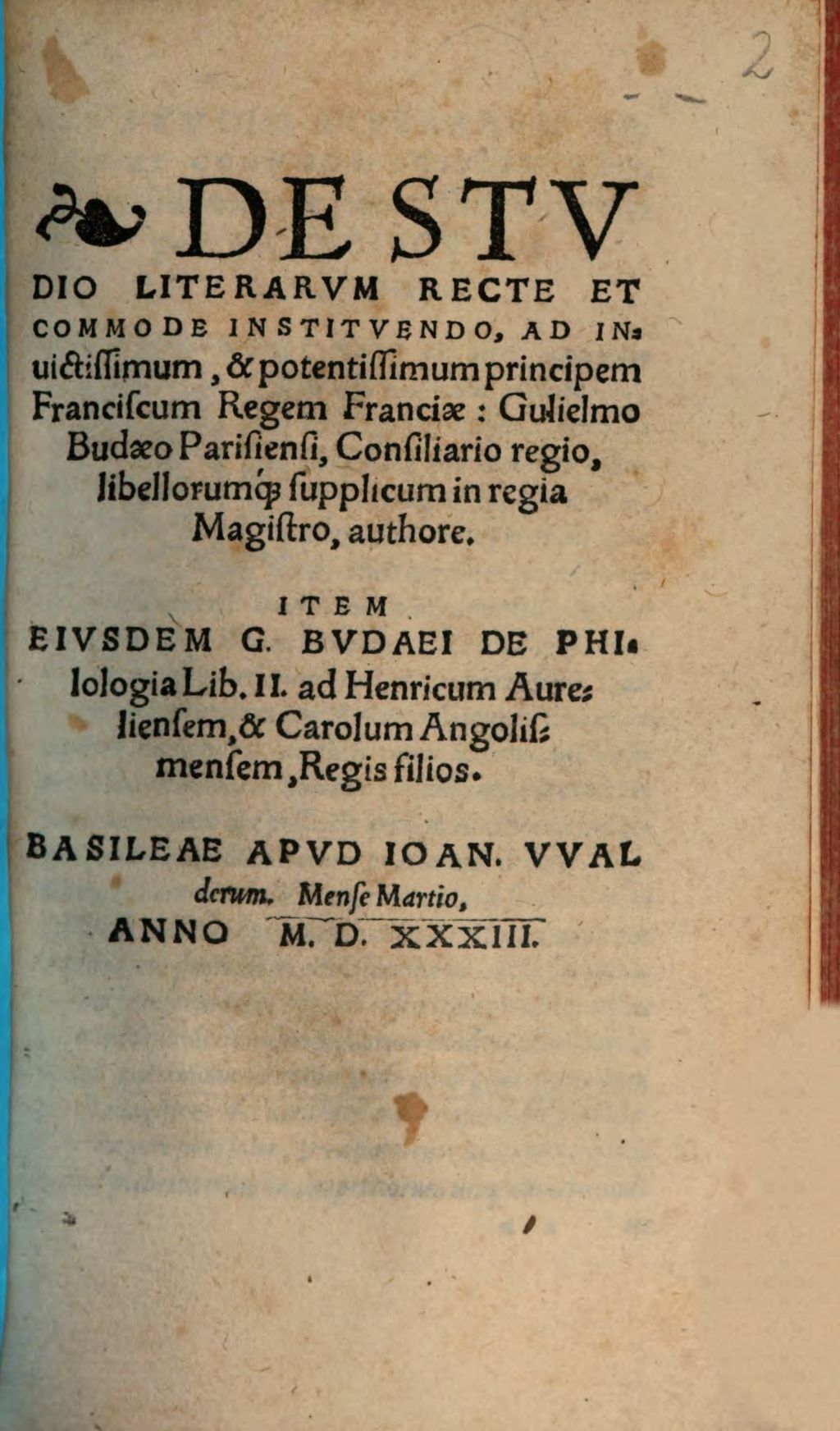 Cover of De studio literarum recte instituendo