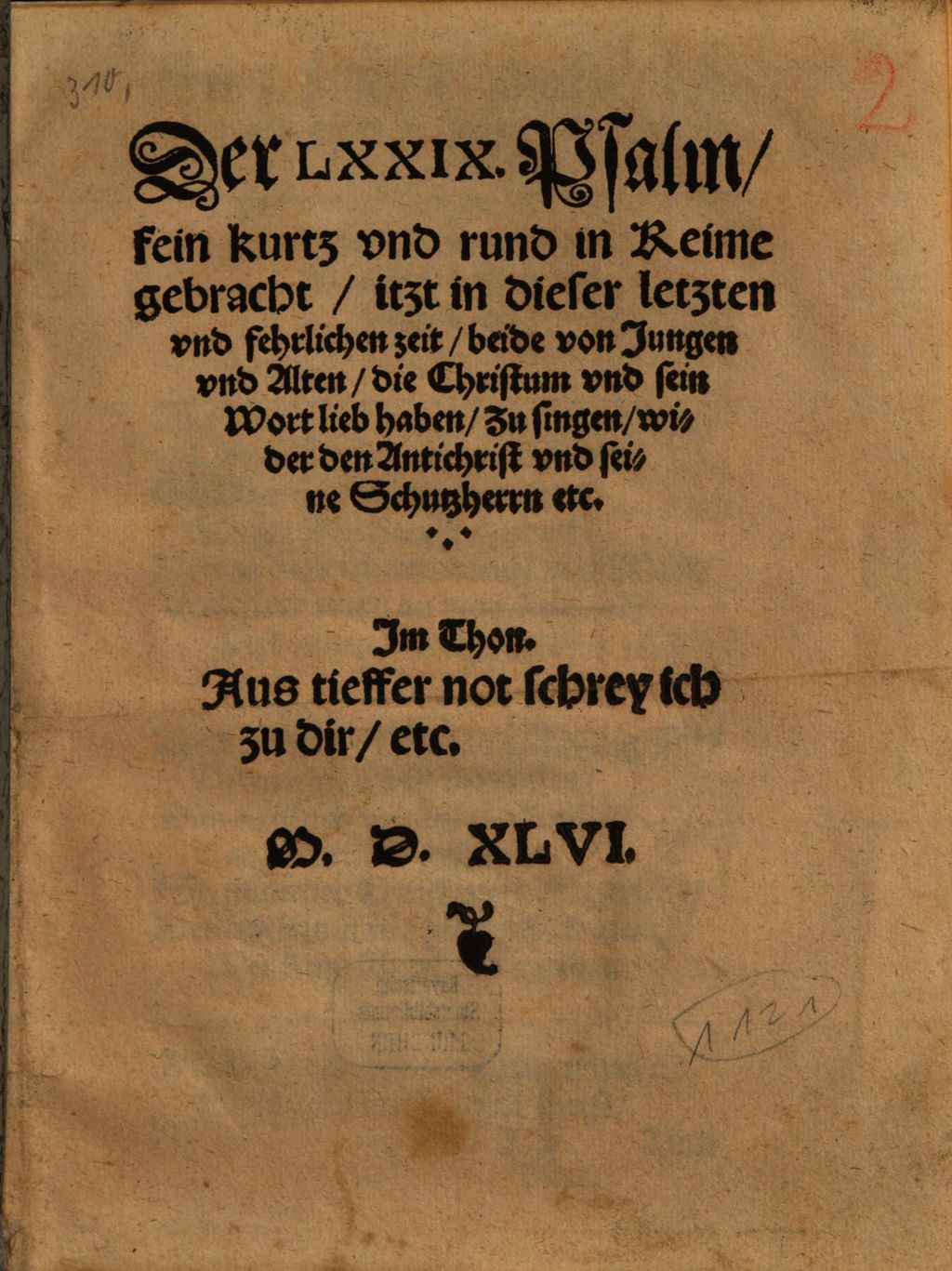 Cover of Der LXXIX. Psalm