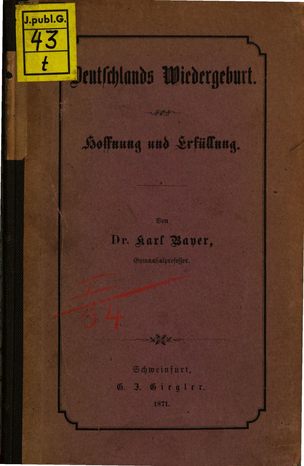 Cover of Deutschlands Wiedergeburt
