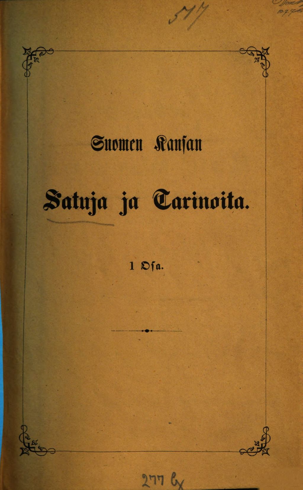 Cover of Suomen Kansan Satuja ja Tarinoita