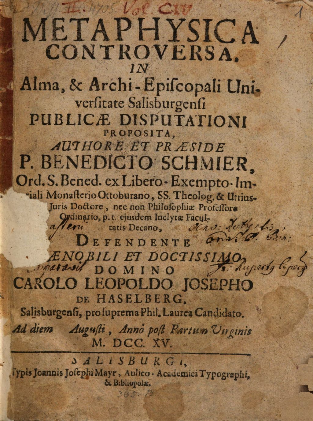 Cover of Metaphysica controversa