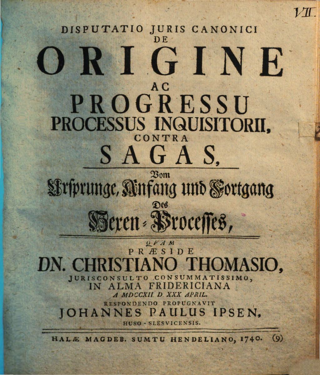Cover of Disputatio Juris Canonici De Origine Ac Progressu Processus Inquisitorii Contra Sagas