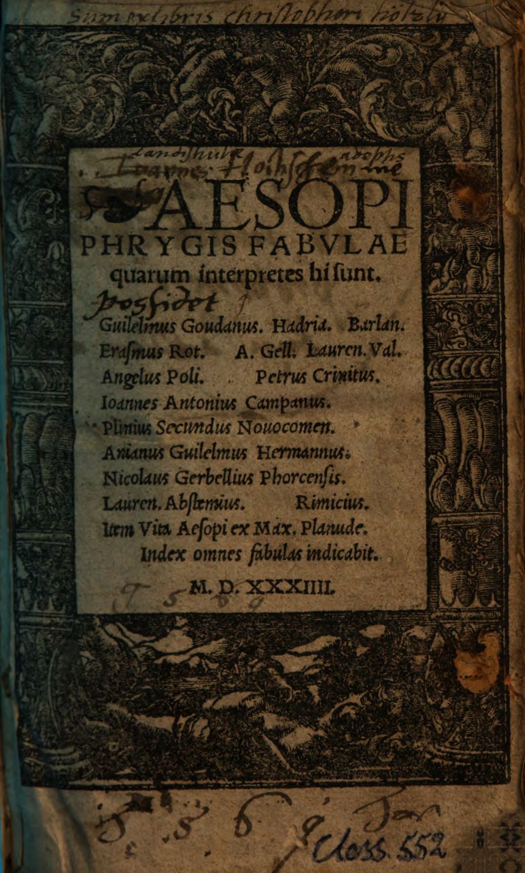 Cover of Aesopi Phrygis Fabvlae