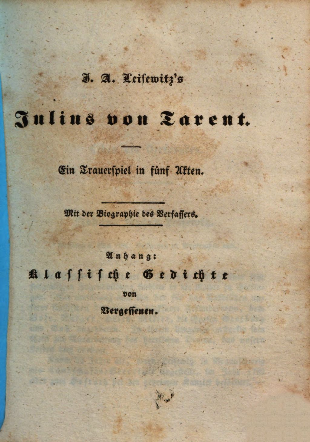 Cover of Gottlieb Conrad Pfeffel's Fabeln . 2,[2], Leisewitz's Julius von Tarent