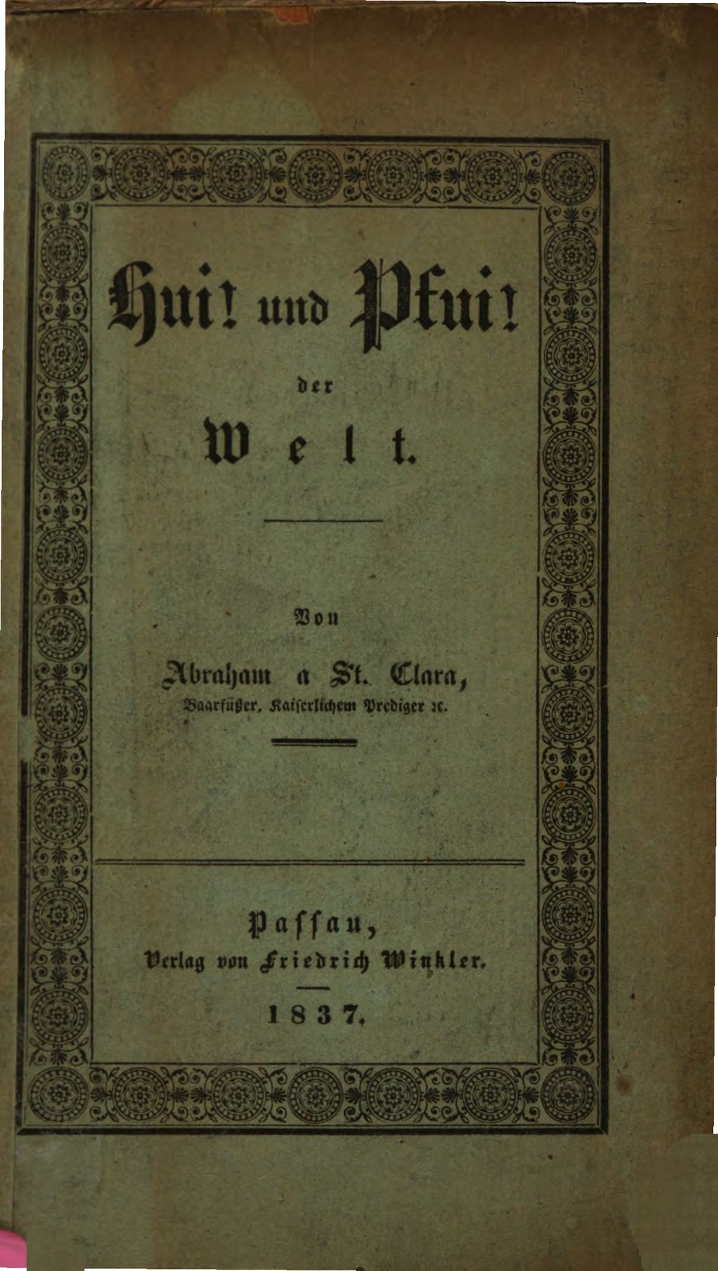 Cover of Hui! und Pfui! der Welt