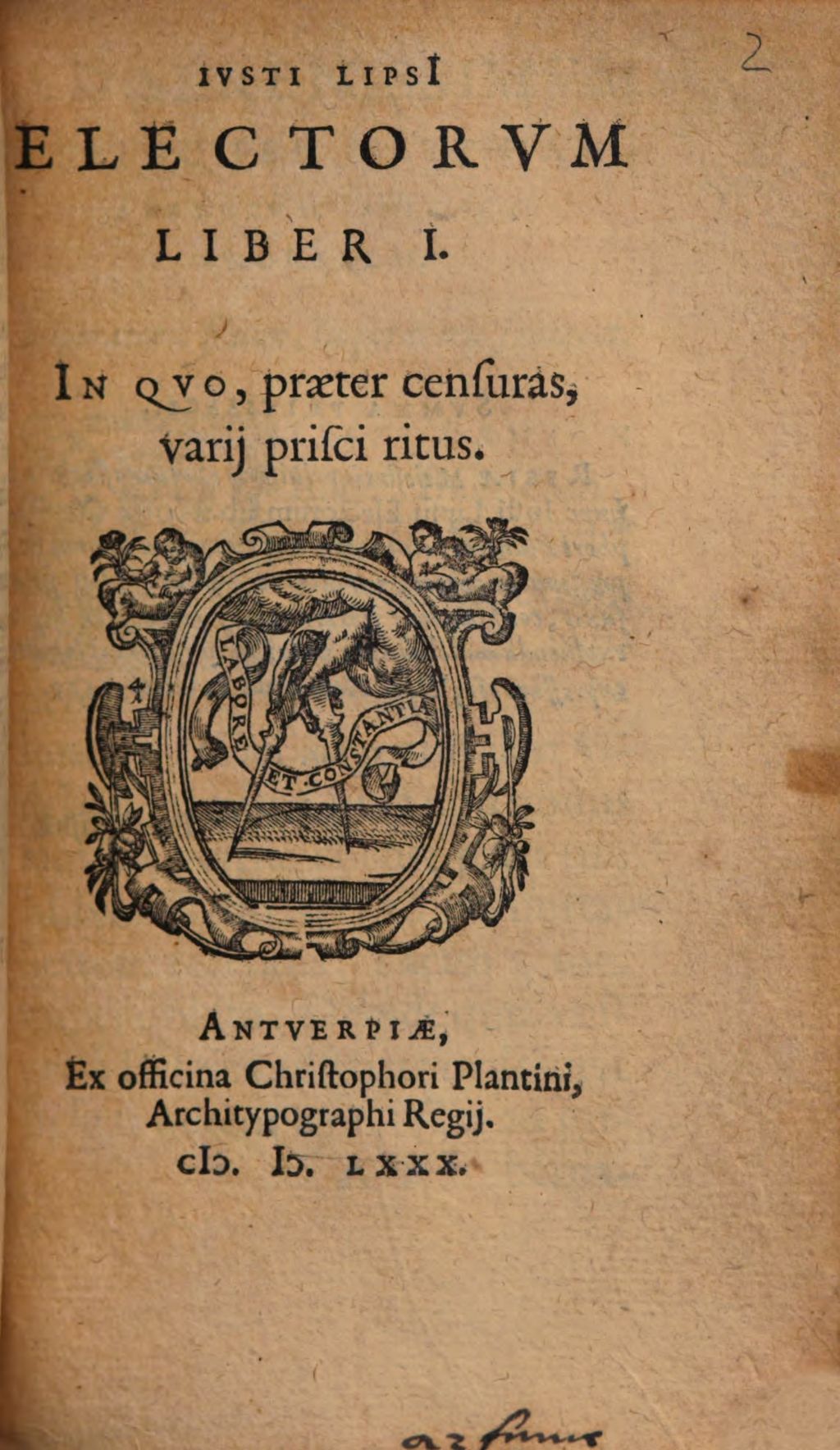 Cover of Ivsti Lipsi[i] Electorvm Liber I