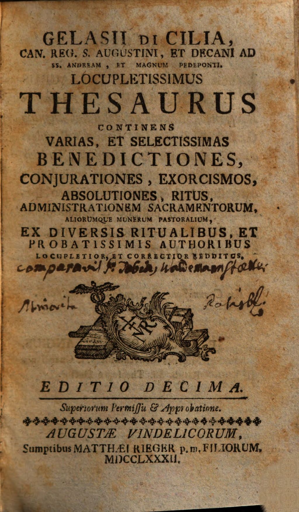 Cover of Gelasii Di Cilia, Can. Reg. S. Augustini ... Locupletissimus Thesaurus