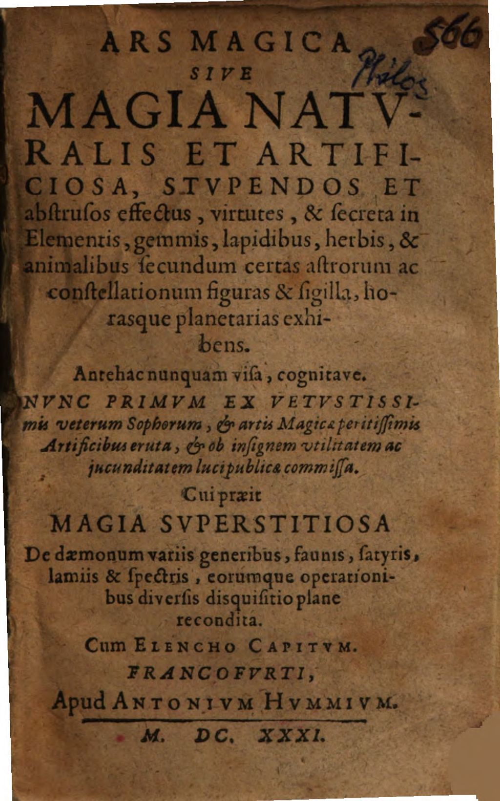 Cover of Ars magica