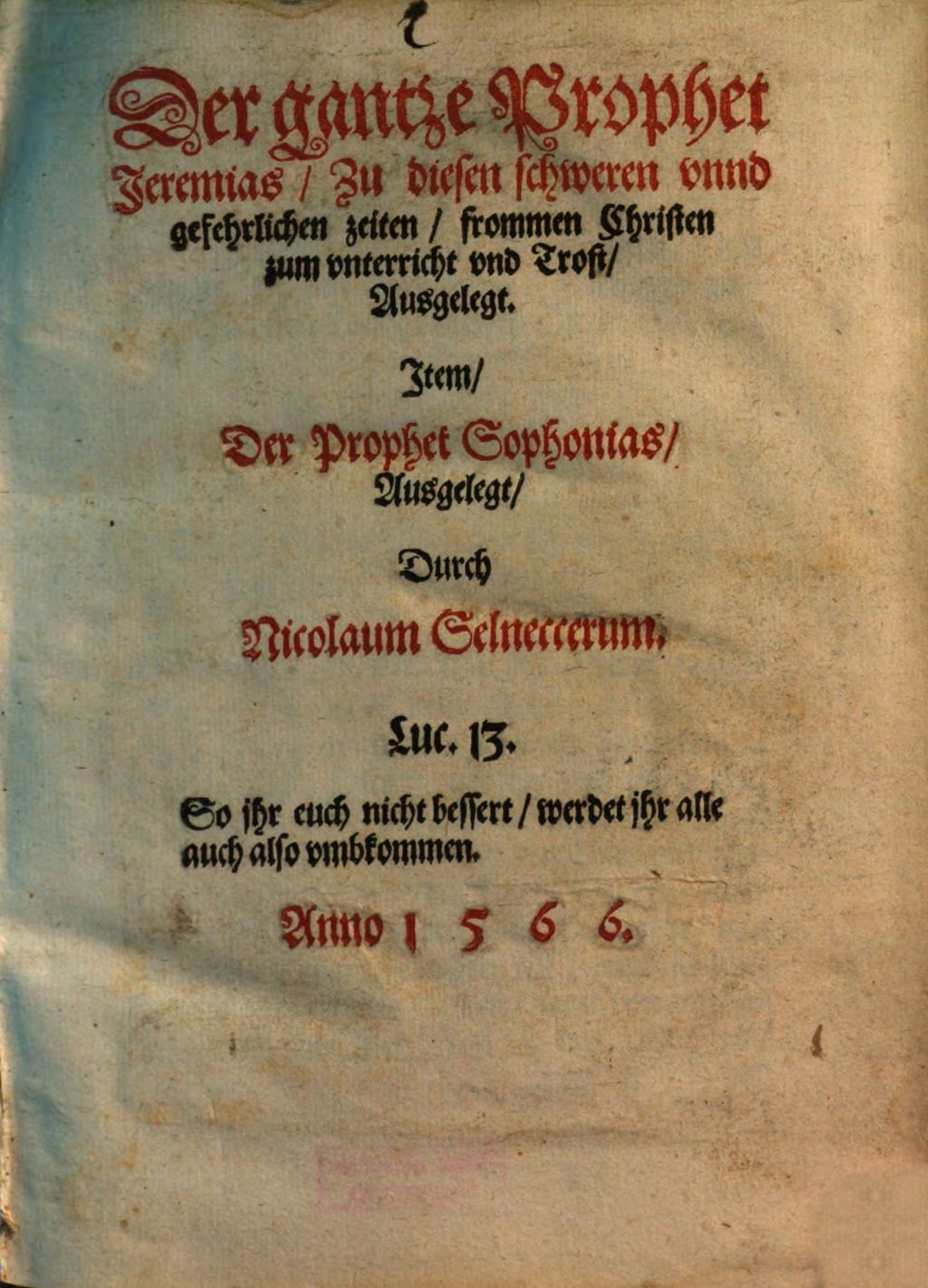 Cover of Der gantze Prophet Jeremias