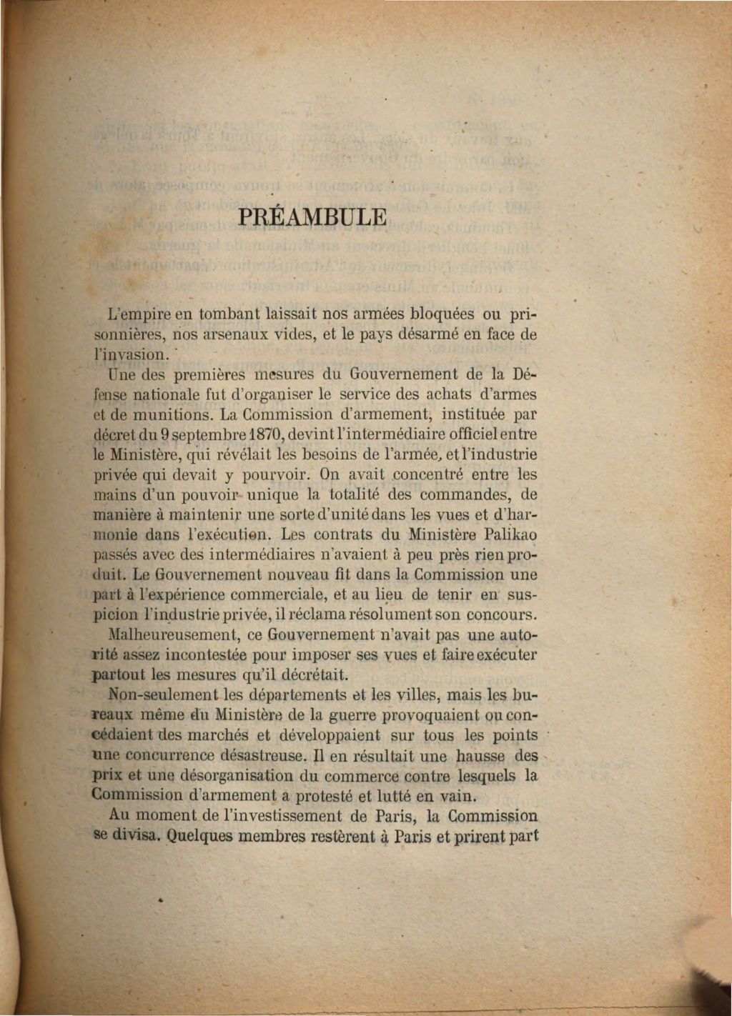 Cover of Rapport fait au nom de la Commission de Marchés sur les opérations de la Commission d'armement, pendant la guerre