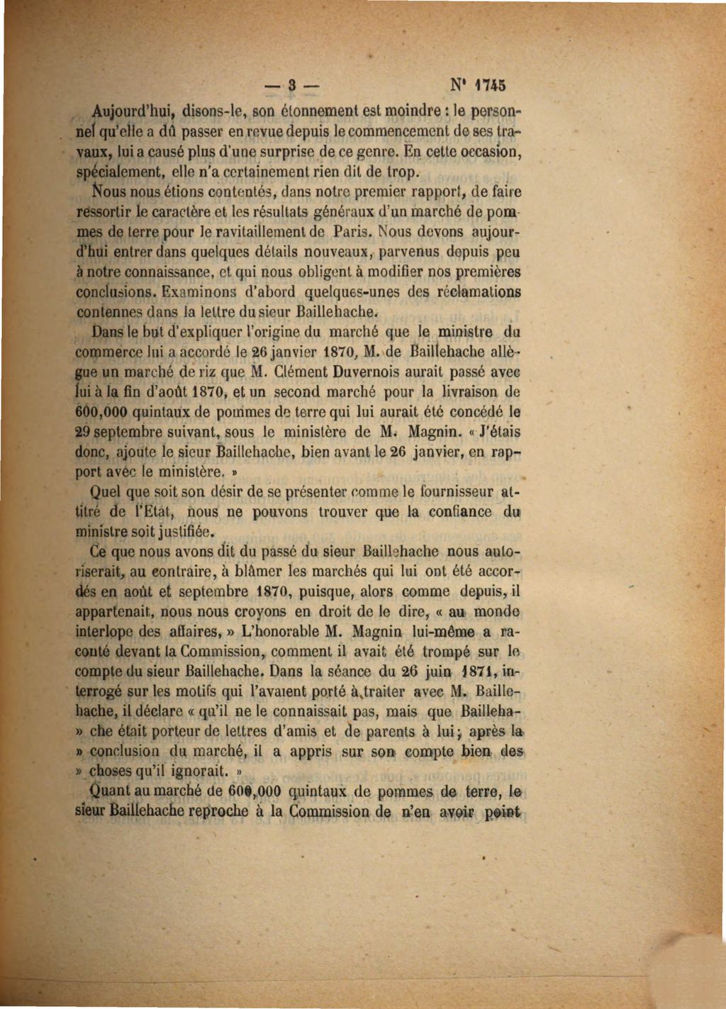 Cover of Rapport fait au nom de la Commission de Marchés concernant plusieurs affaires relatives à l'approvisionnement de Paris (voir le rapport no 424)