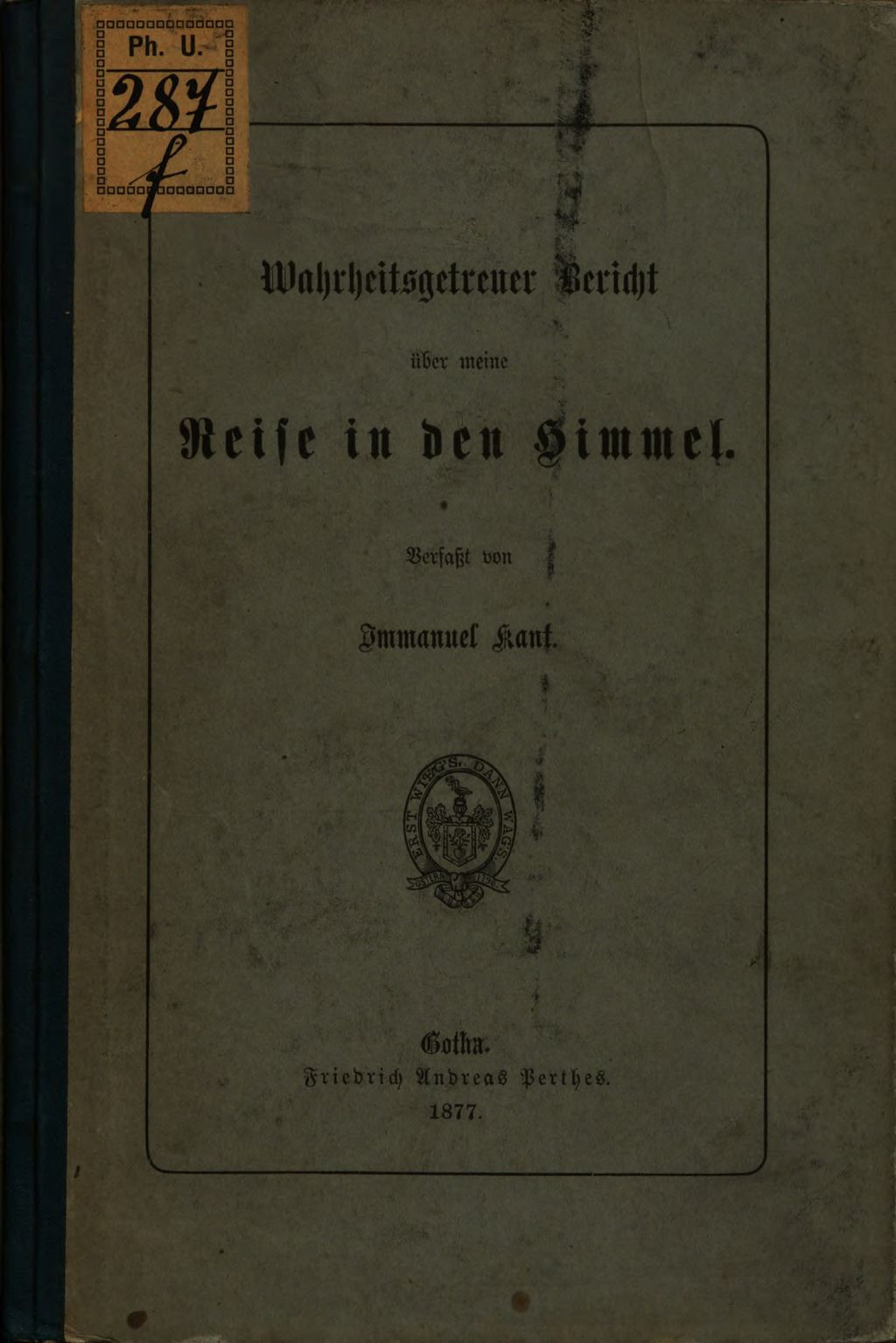 Cover of Wahrheitsgetreuer Bericht über meine Reise in den Himmel