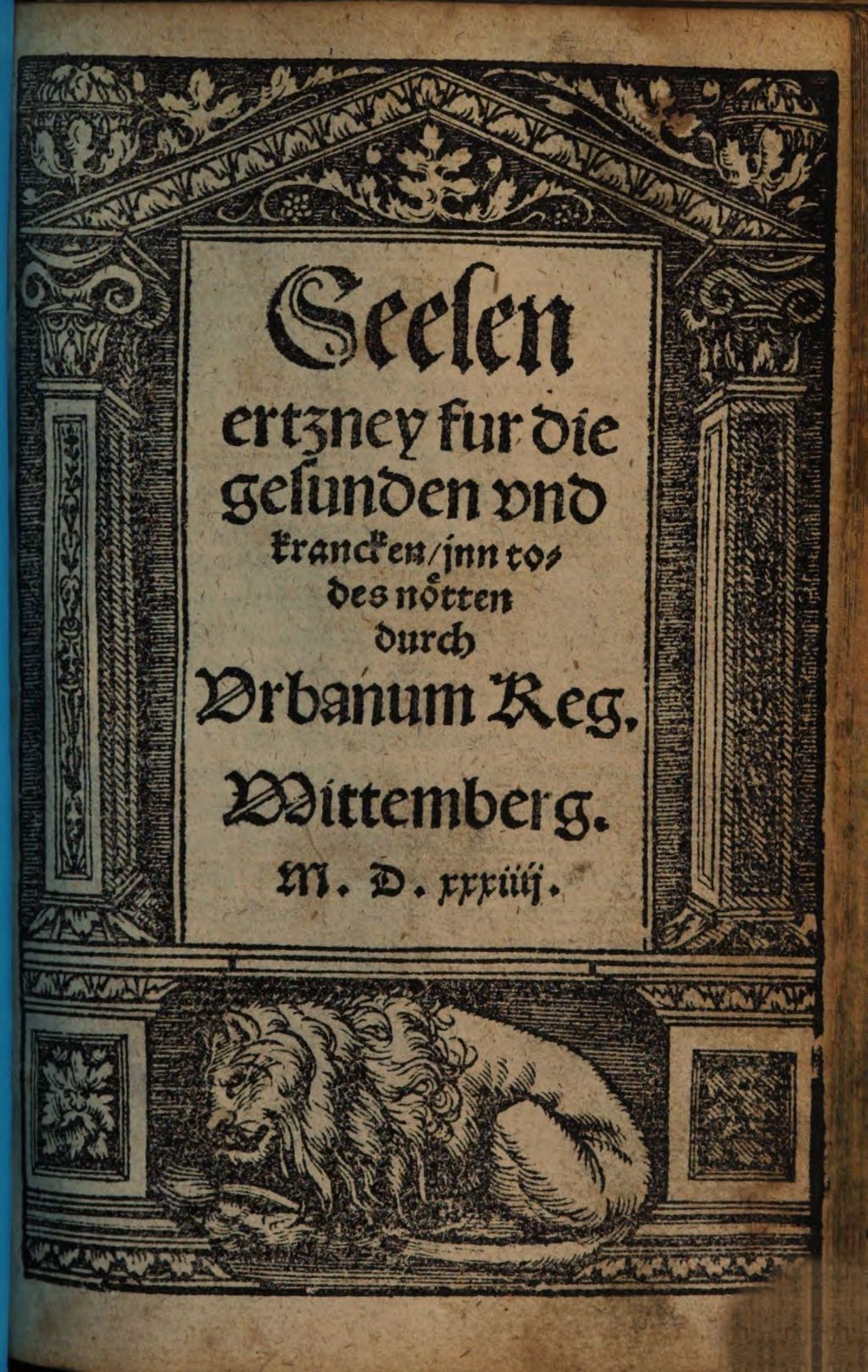 Cover of Seelenertzney fur die gesunden vnd krancken, jnn todes nötten