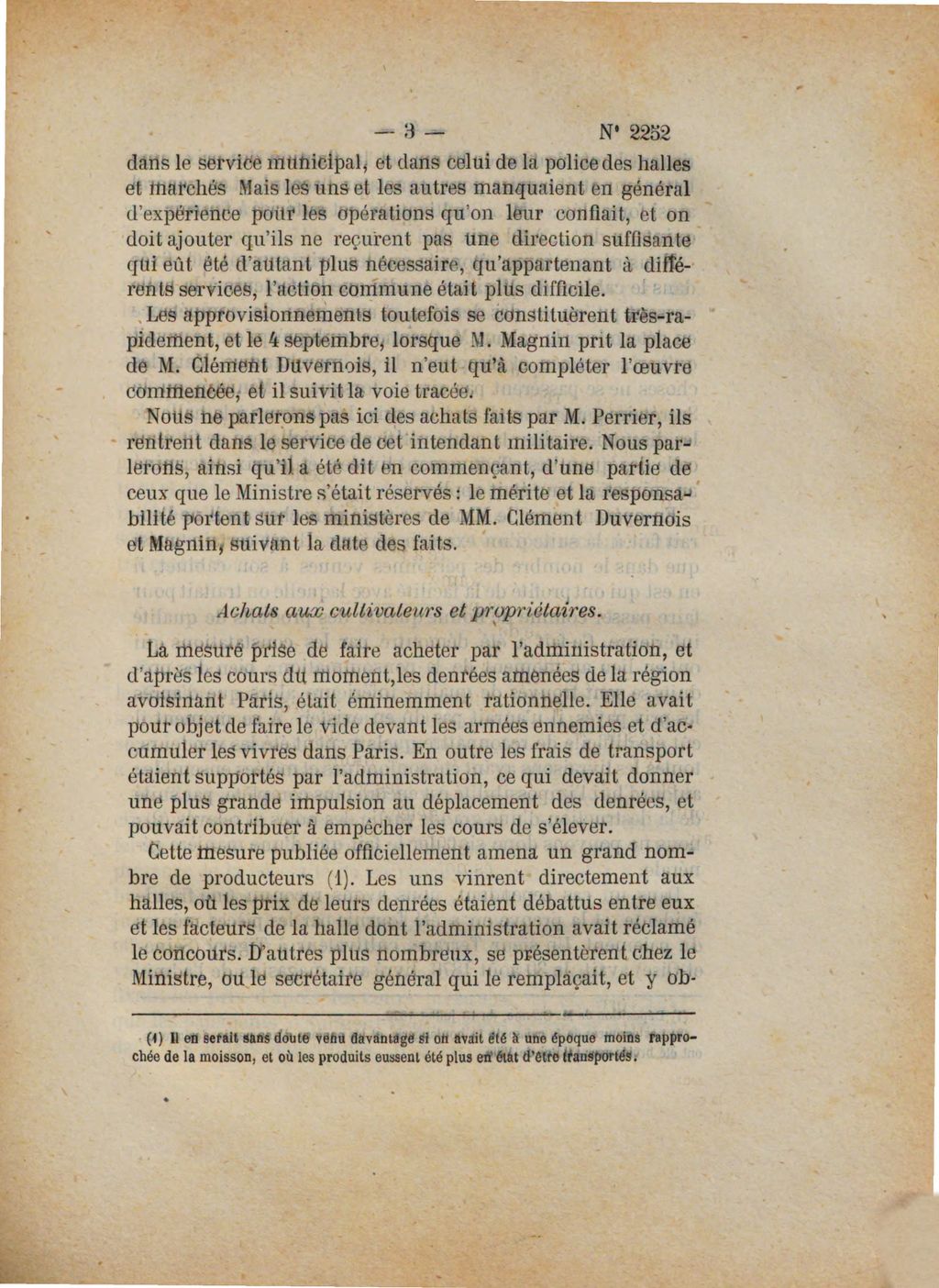Cover of Rapport fait au nom de la Commission de Marchés sur l'approvisionnement de Paris en vue du siége