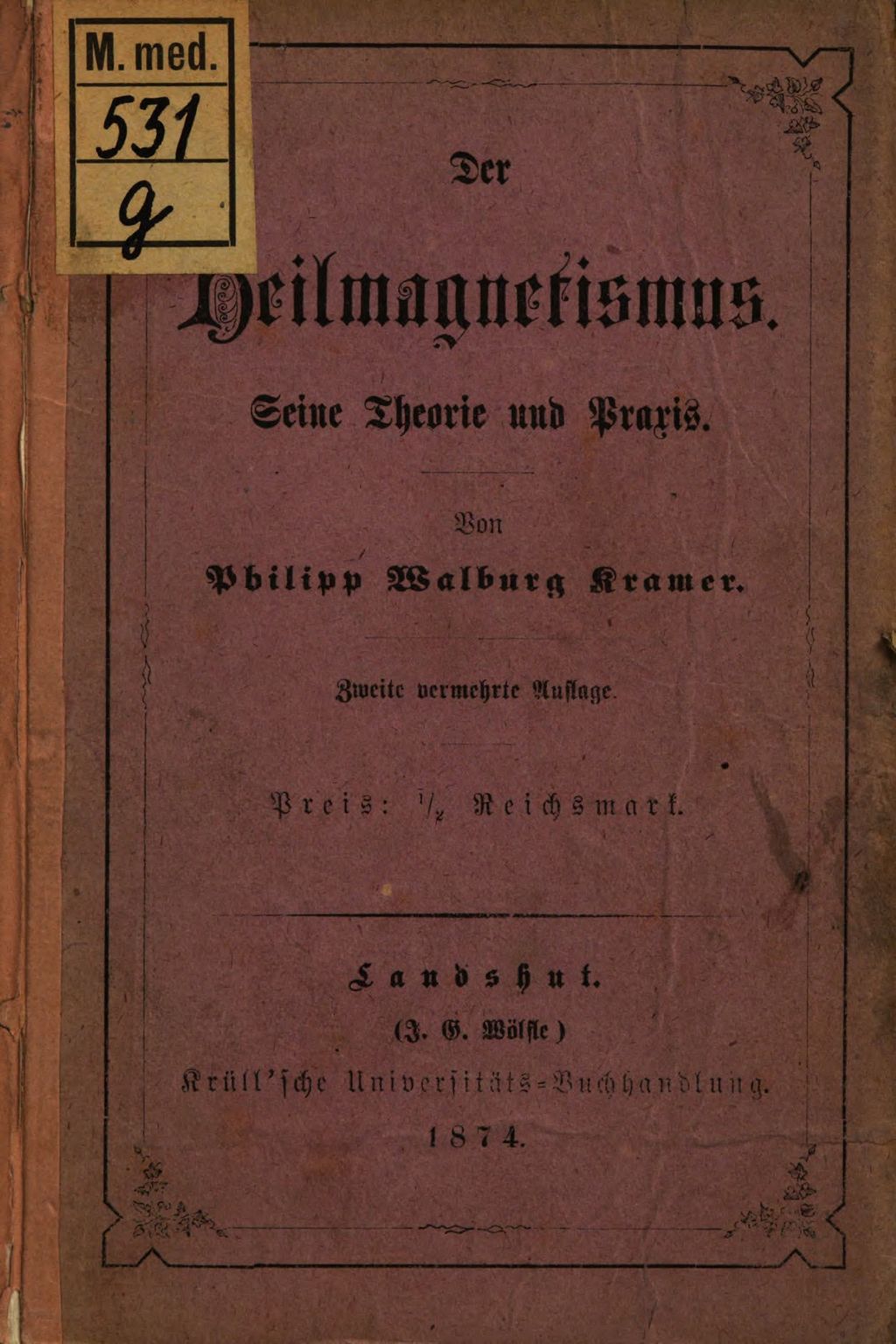 Cover of Der Heilmagnetismus