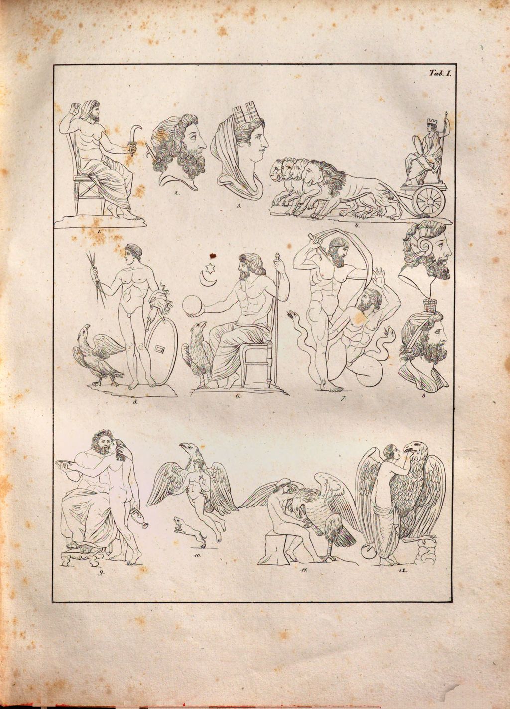 Cover of Handzeichnungen von Karl Kärcher zu dessen Mythologie und Archäologie des klassischen Altherthums. 1., Mythologie in 13 Tafeln