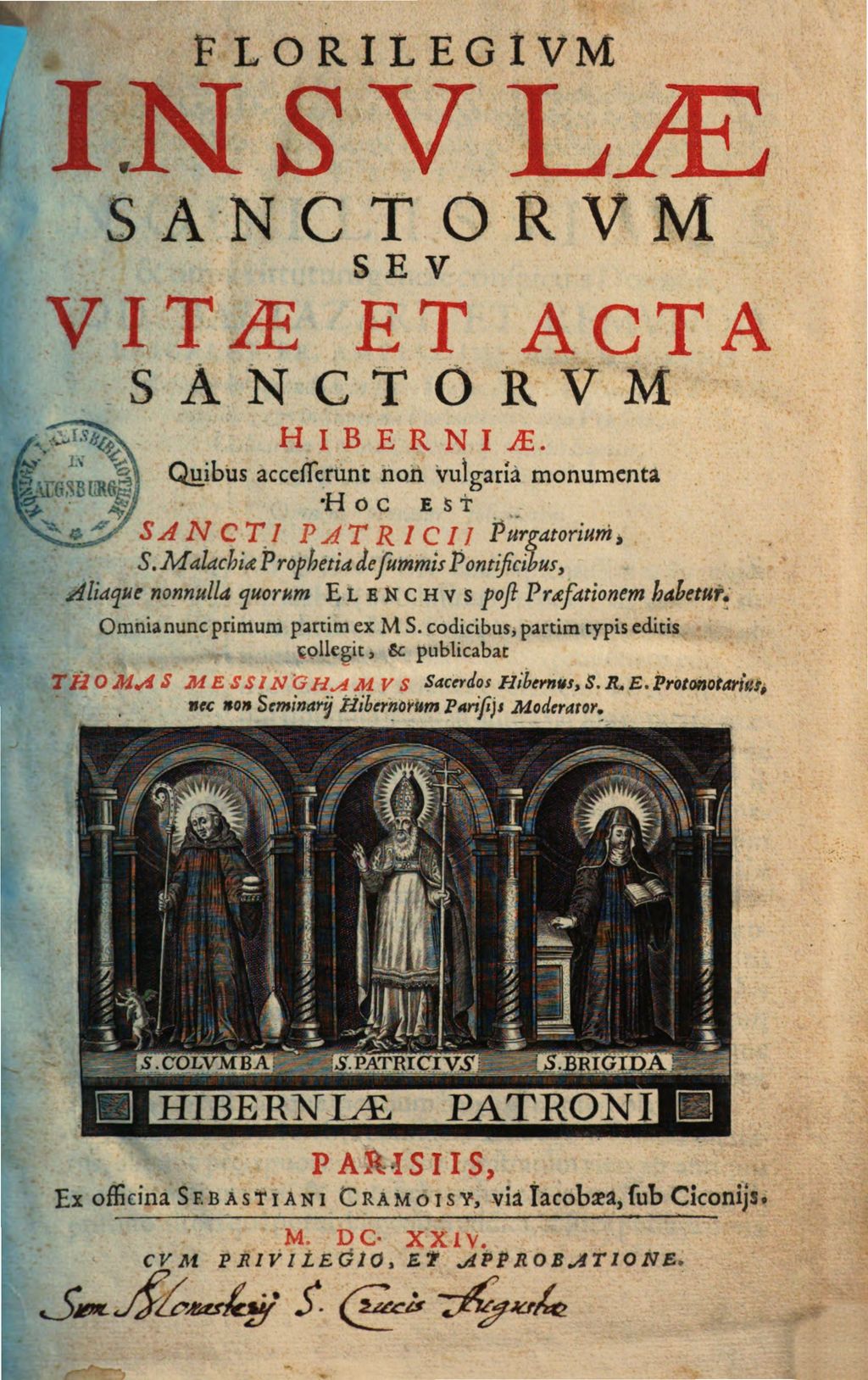Cover of Florilegium insulae sanctorum seu vitae et acta sanctorum Hiberniae